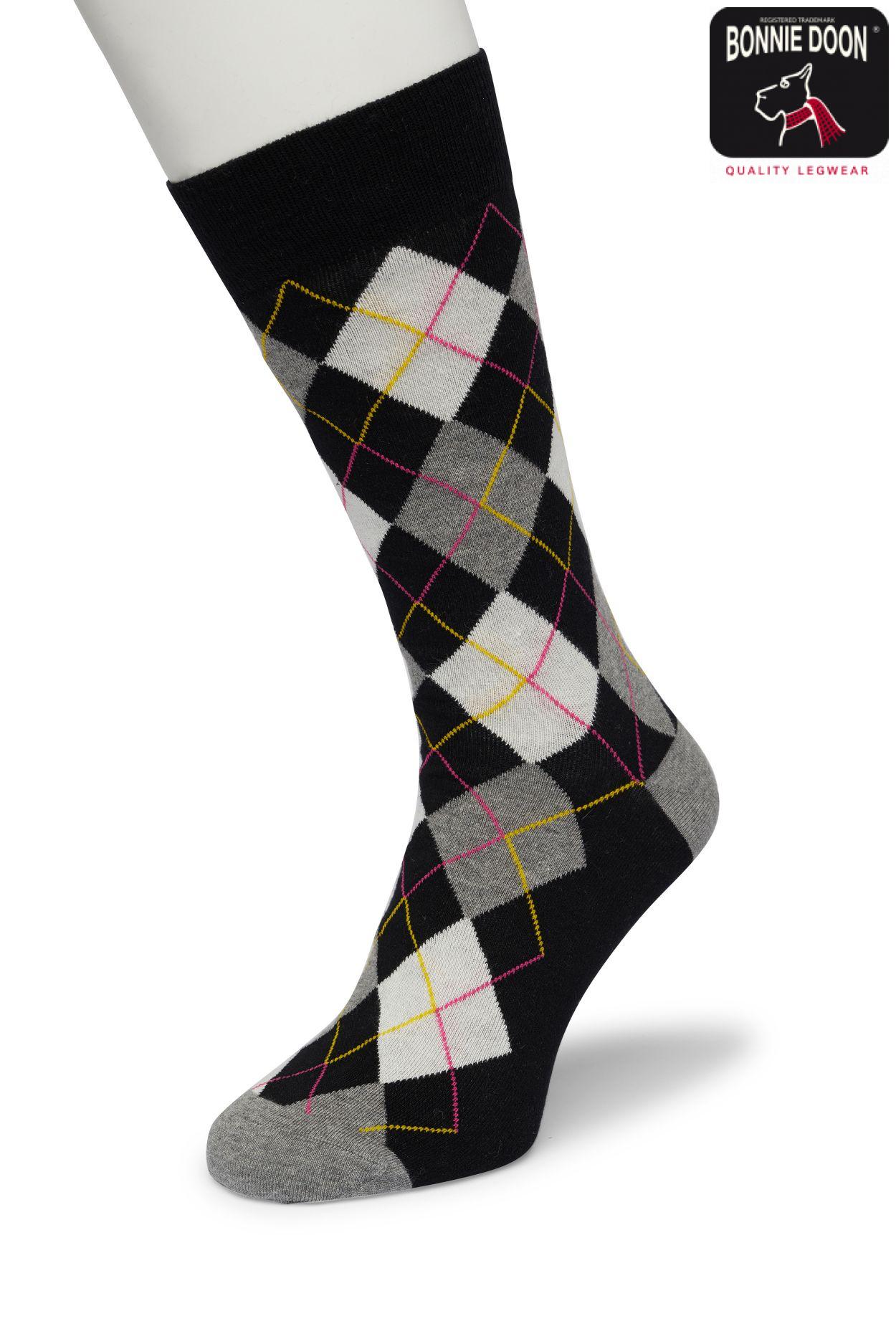 Argyle sock Black
