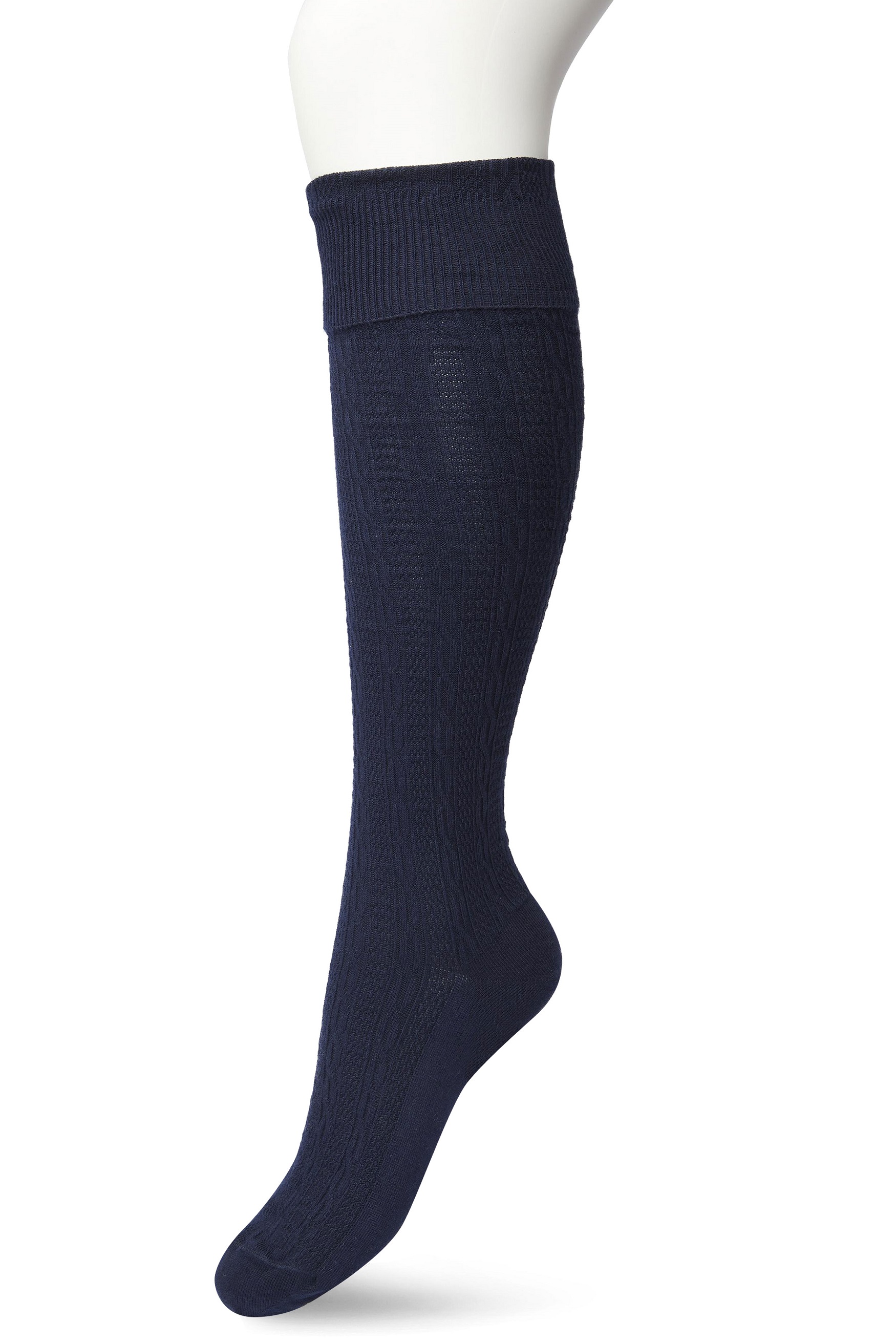 Classic Cable knee high Dark blue