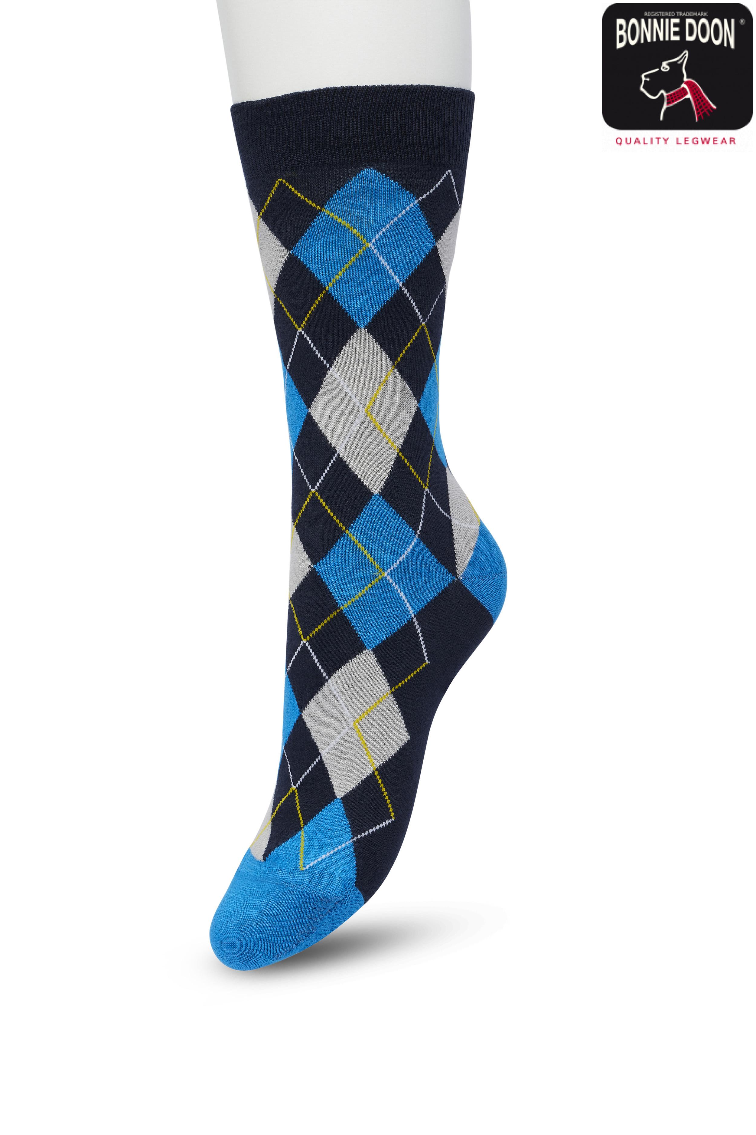 Argyle sock Navy