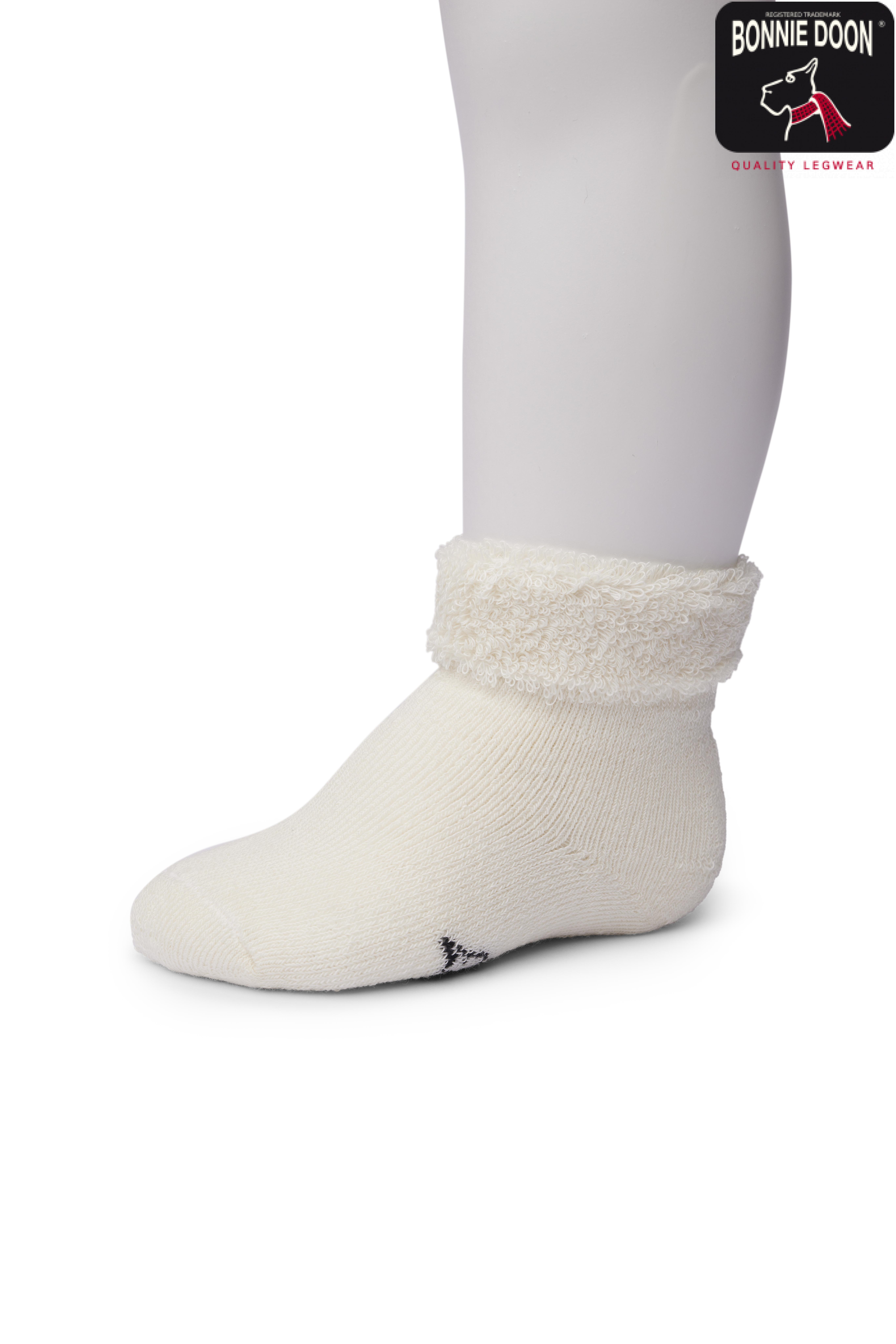 Cuffed Terry Bootie Organic Off white