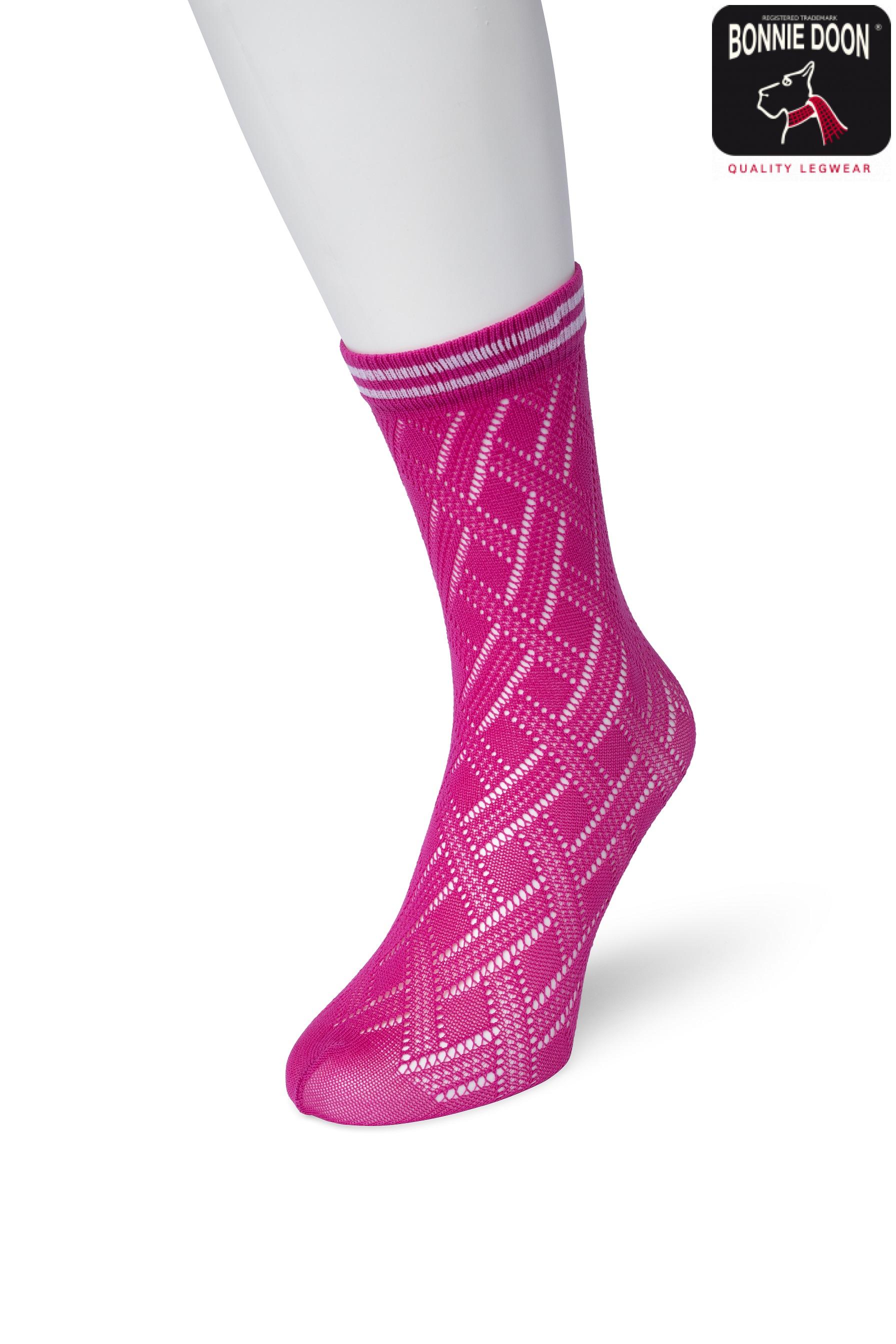 Sporty Stripe sock Bougainvillea