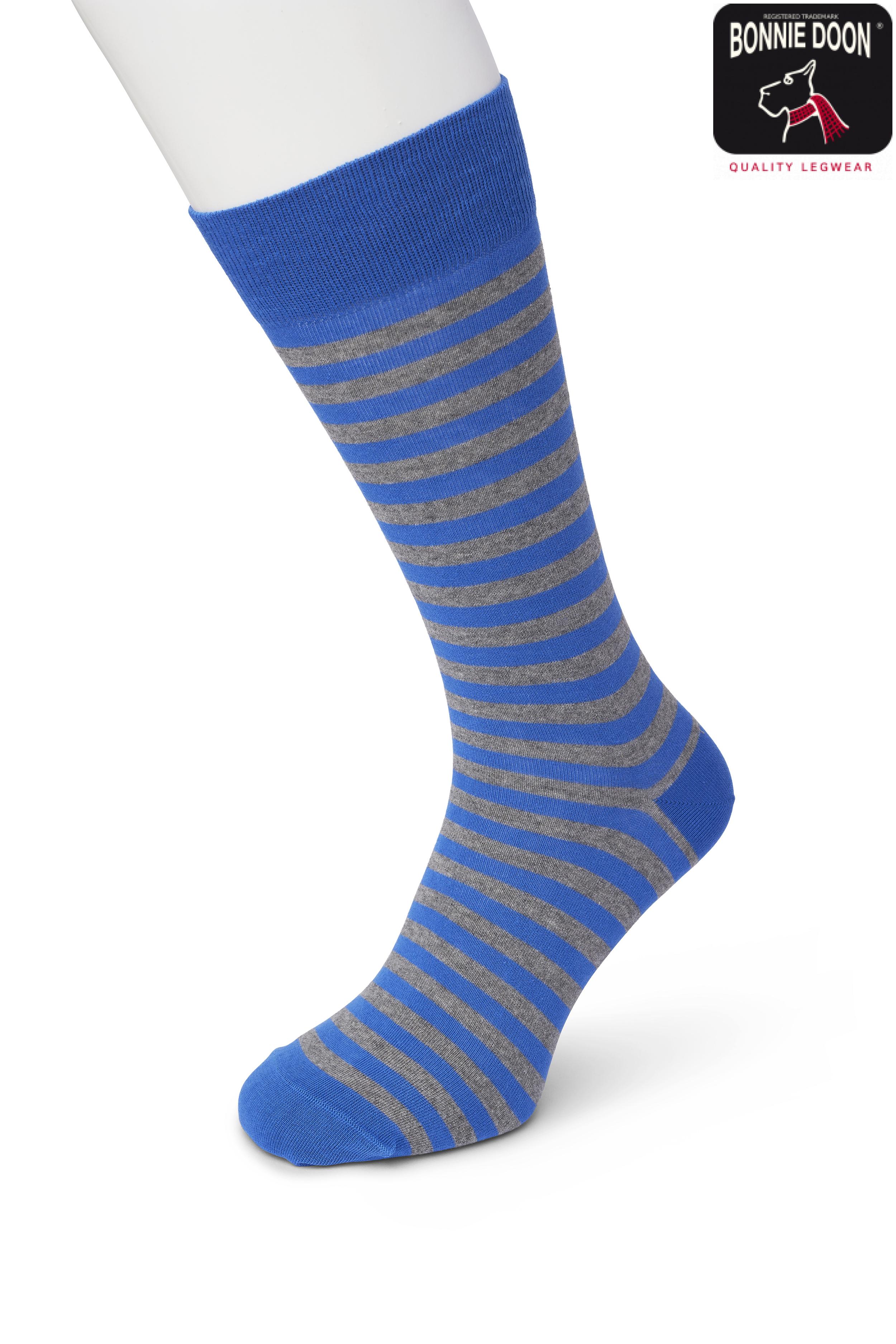 Basic Stripe sock Strong blue