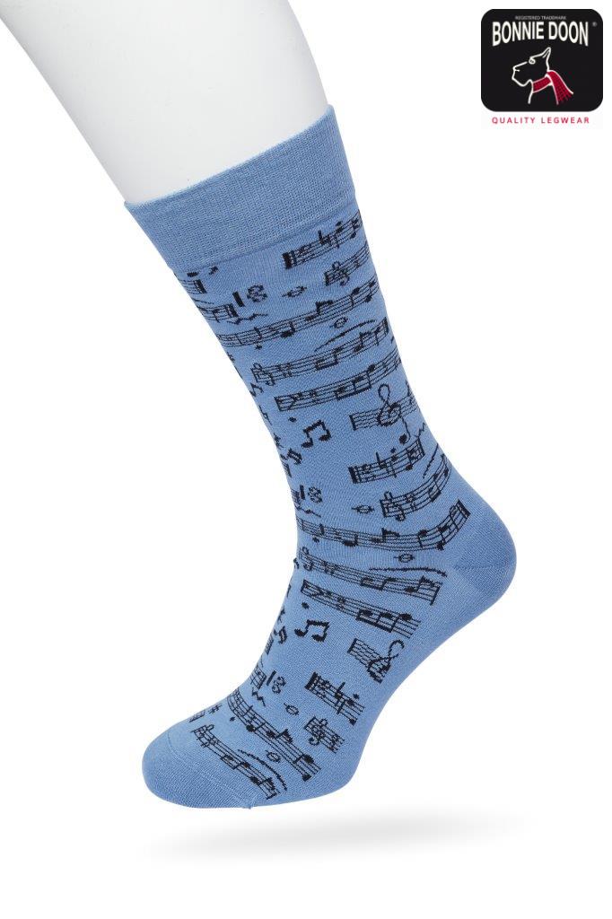 Music Notes  sock Coronet bleu