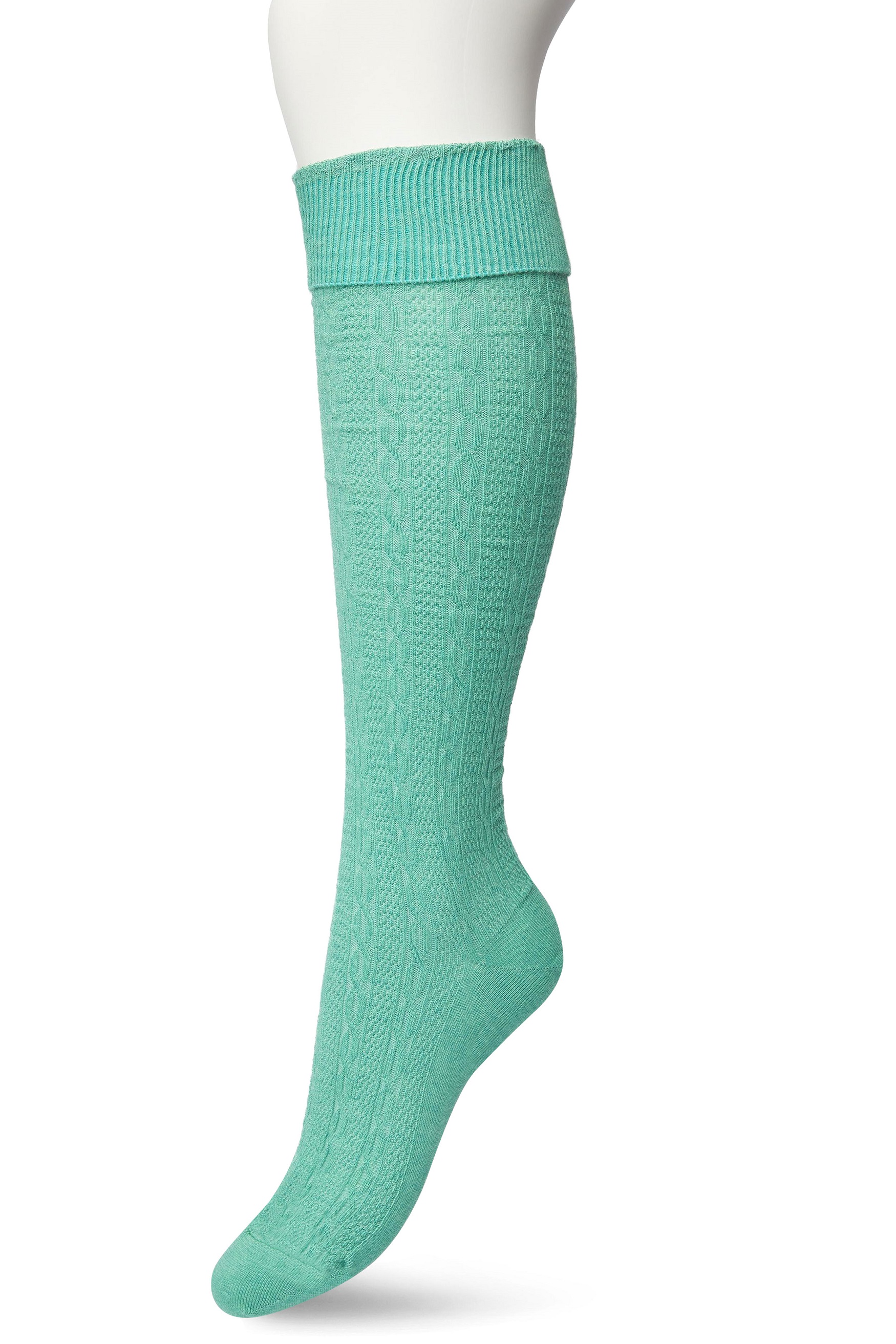 Classic Cable knee high Malachite green