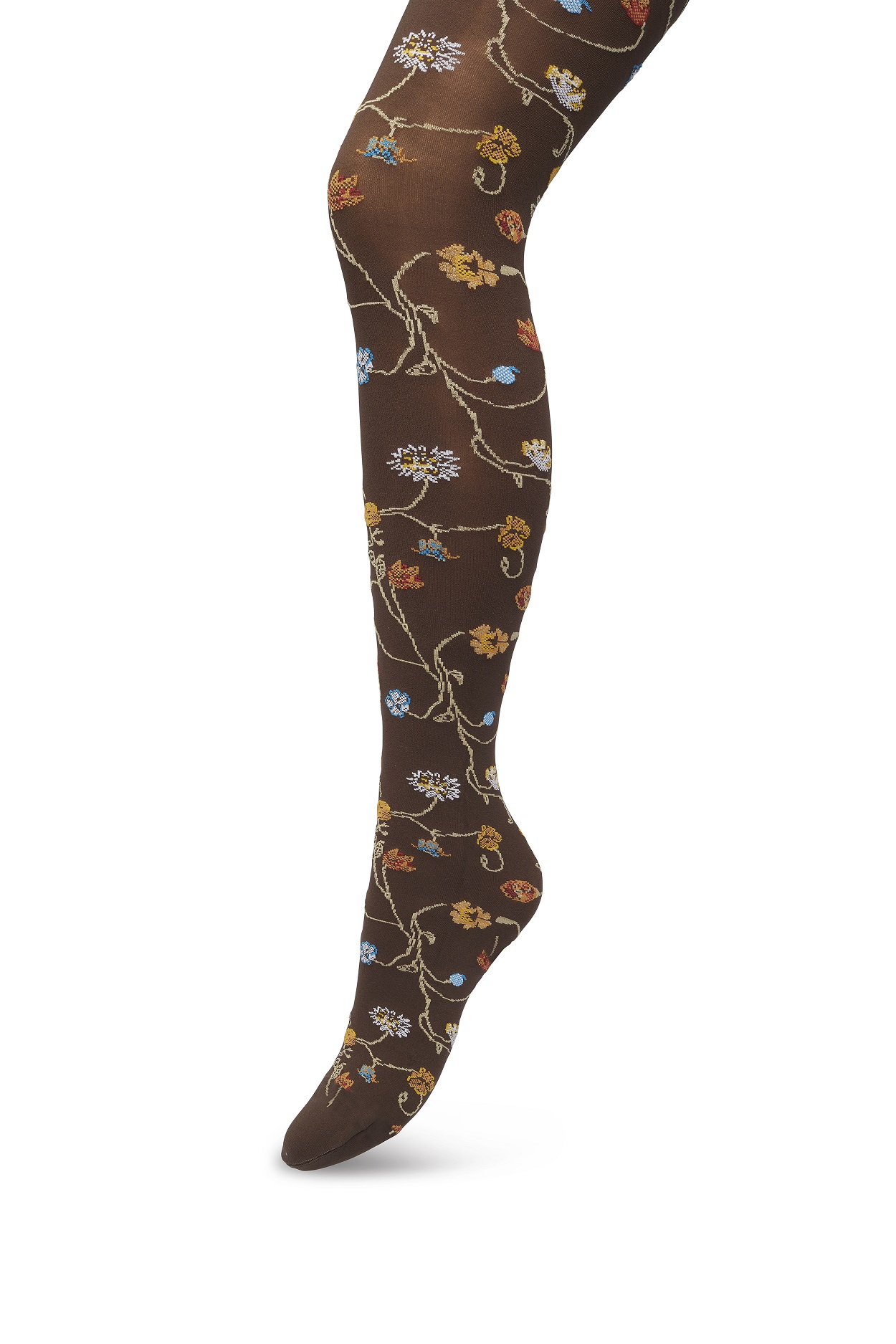 Floral Tights Bracken
