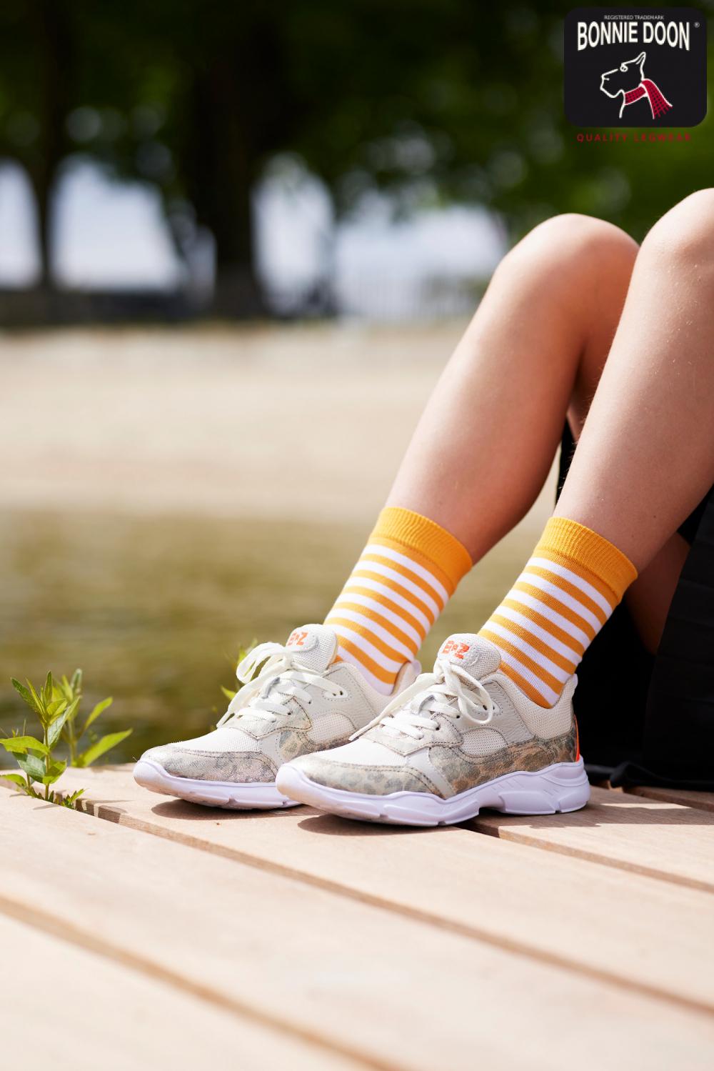 Basic Stripe Sock Strawberry cream