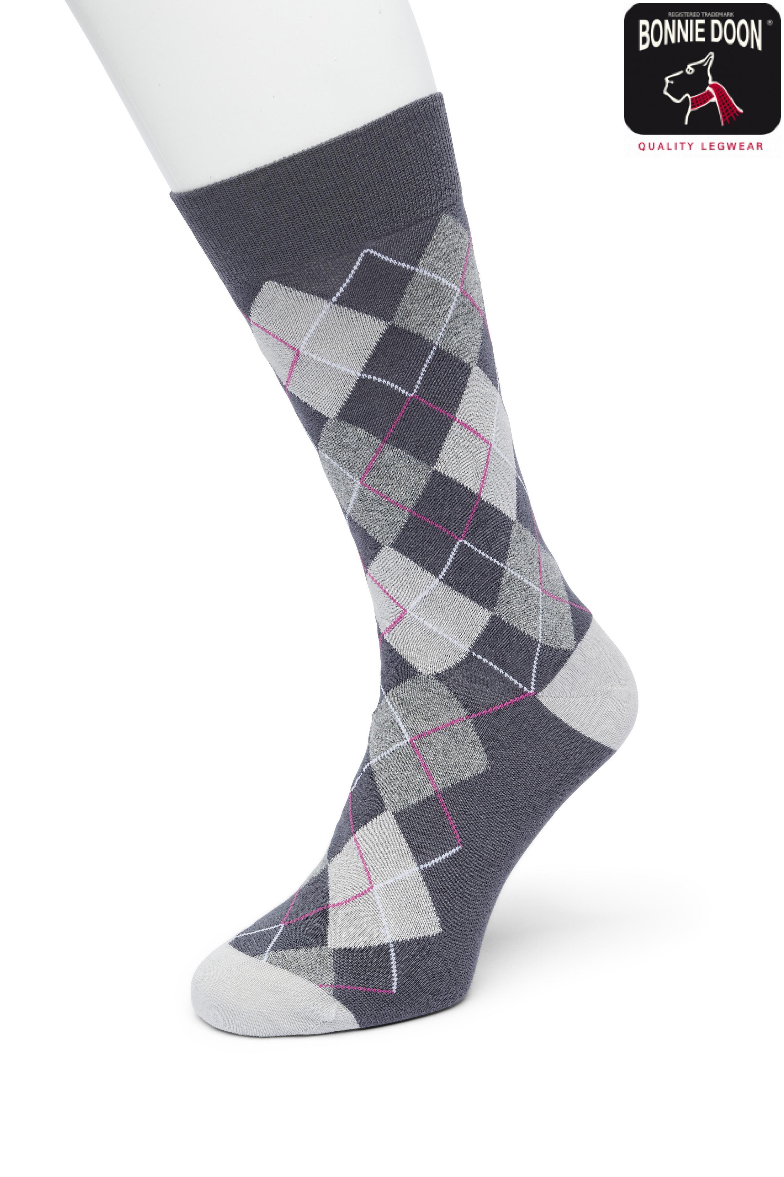 Argyle sock Grey