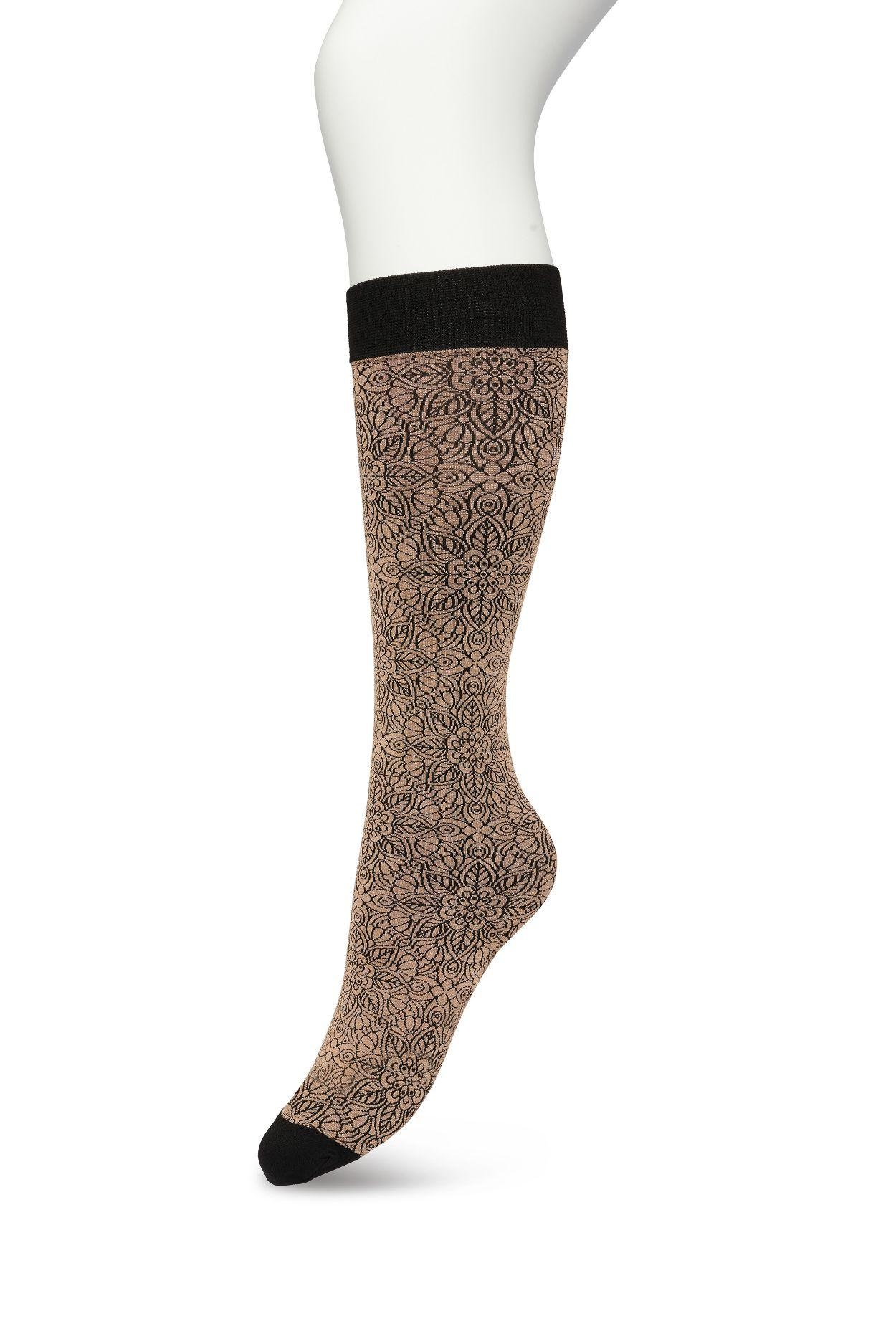 Mandala Flower Knee-High Macaroon
