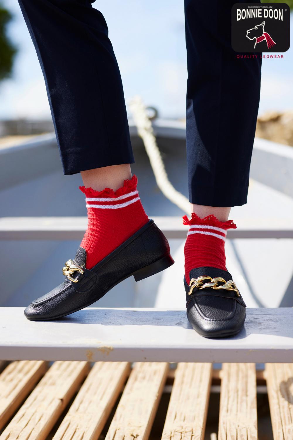 Sporty Lace Quarter sock Black