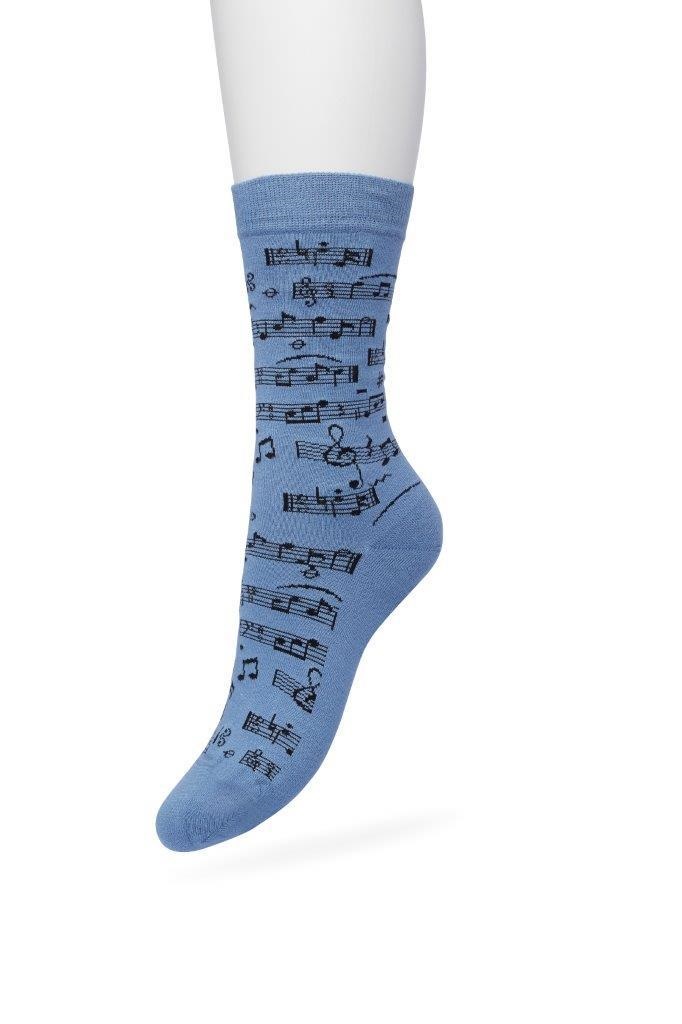 Music Notes  sock Coronet bleu