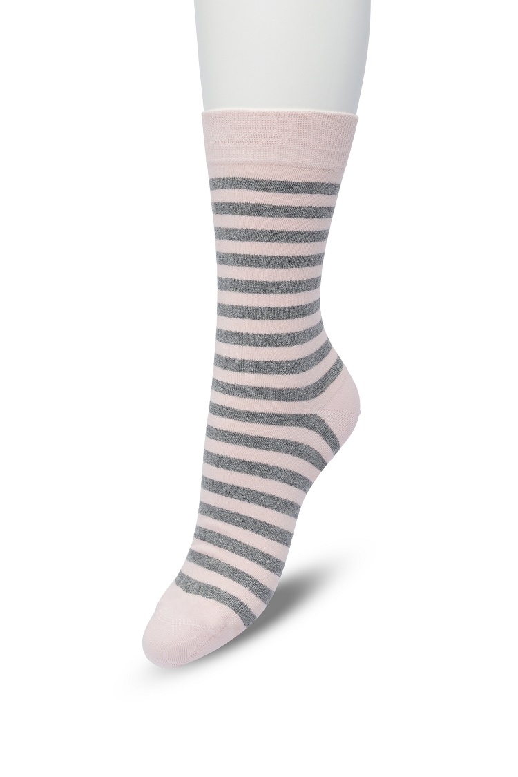 Basic Stripe Sock Strawberry cream