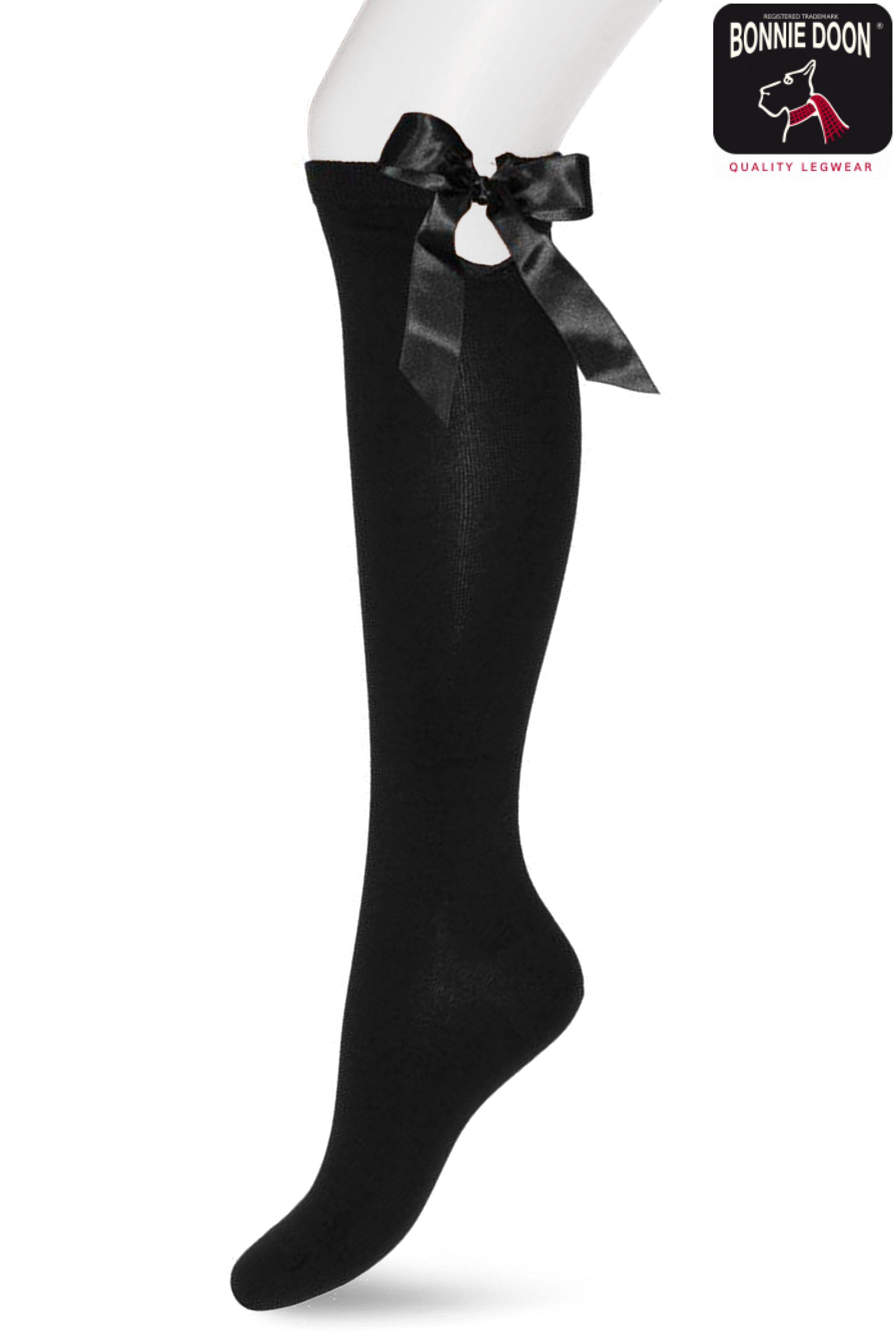 Big Bow Knee-High Black