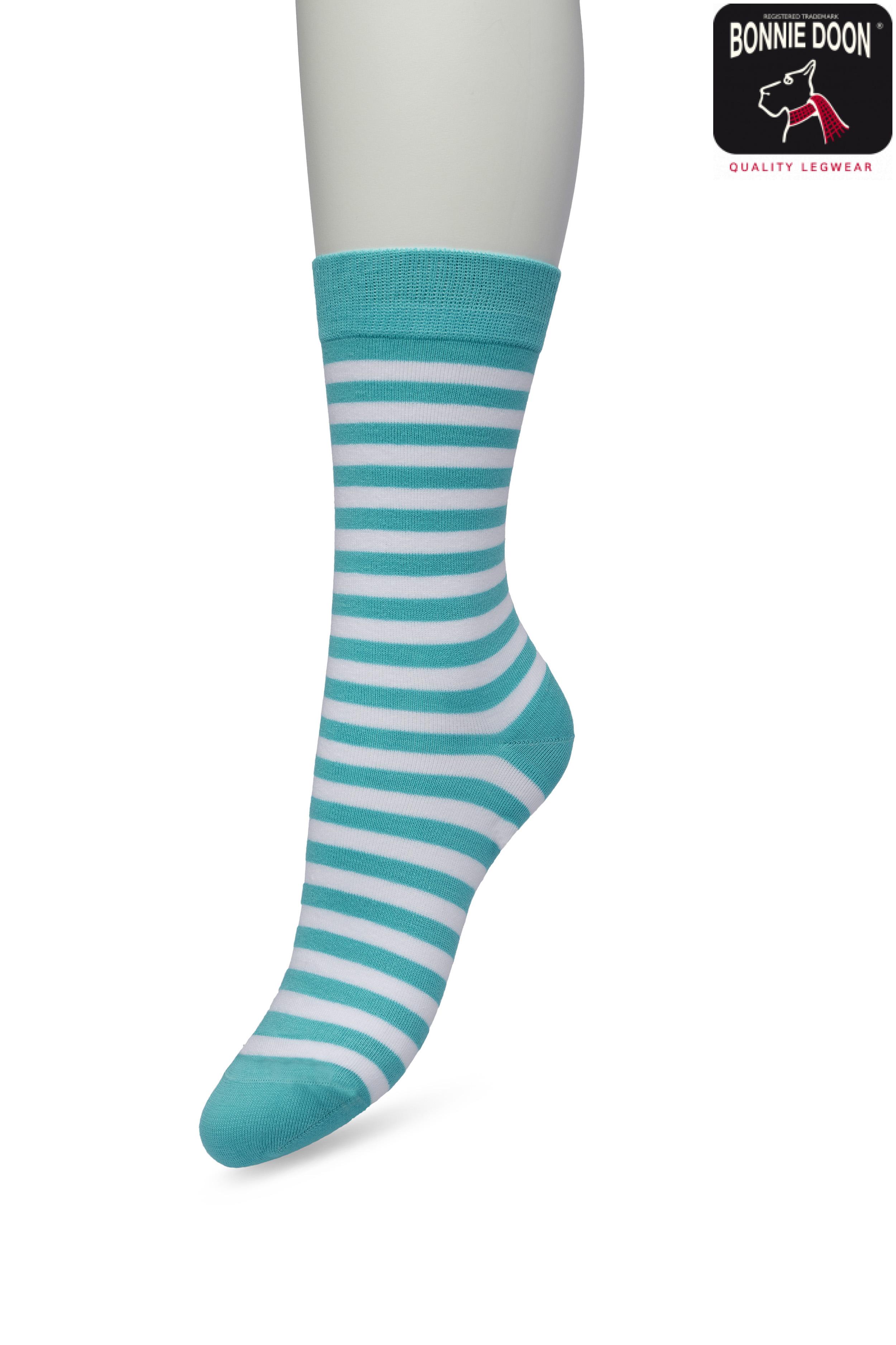 Basic Stripe sock Ocean wave