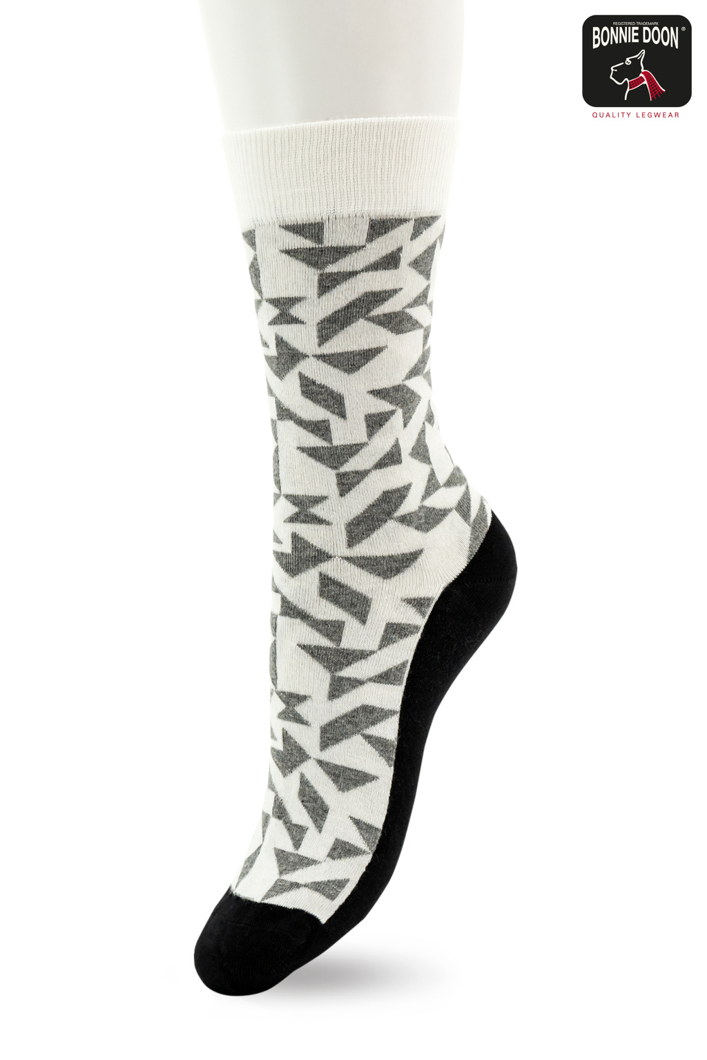 Mosaic Fun Sock Bright white