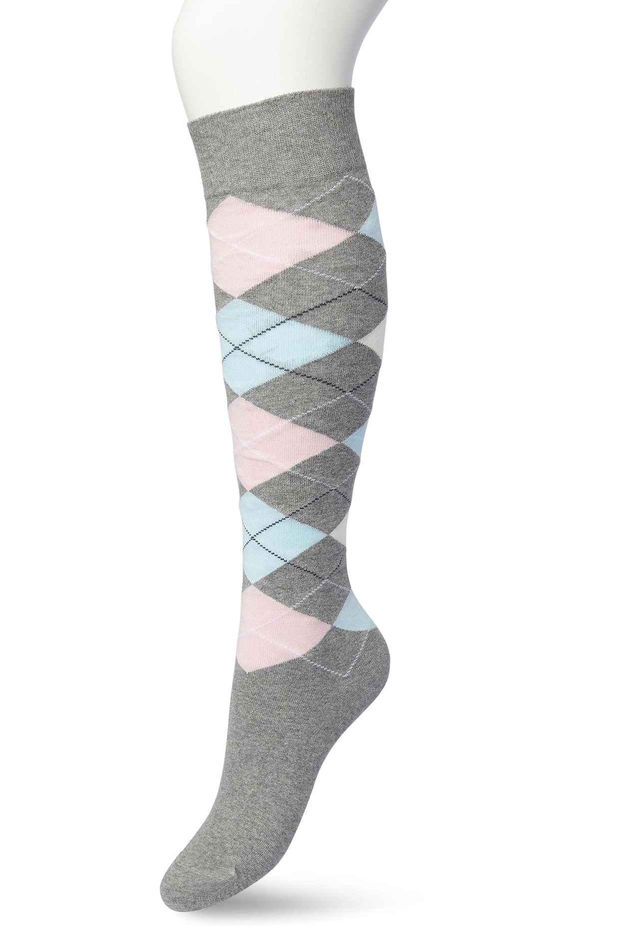 Argyle knee high Medium grey heather