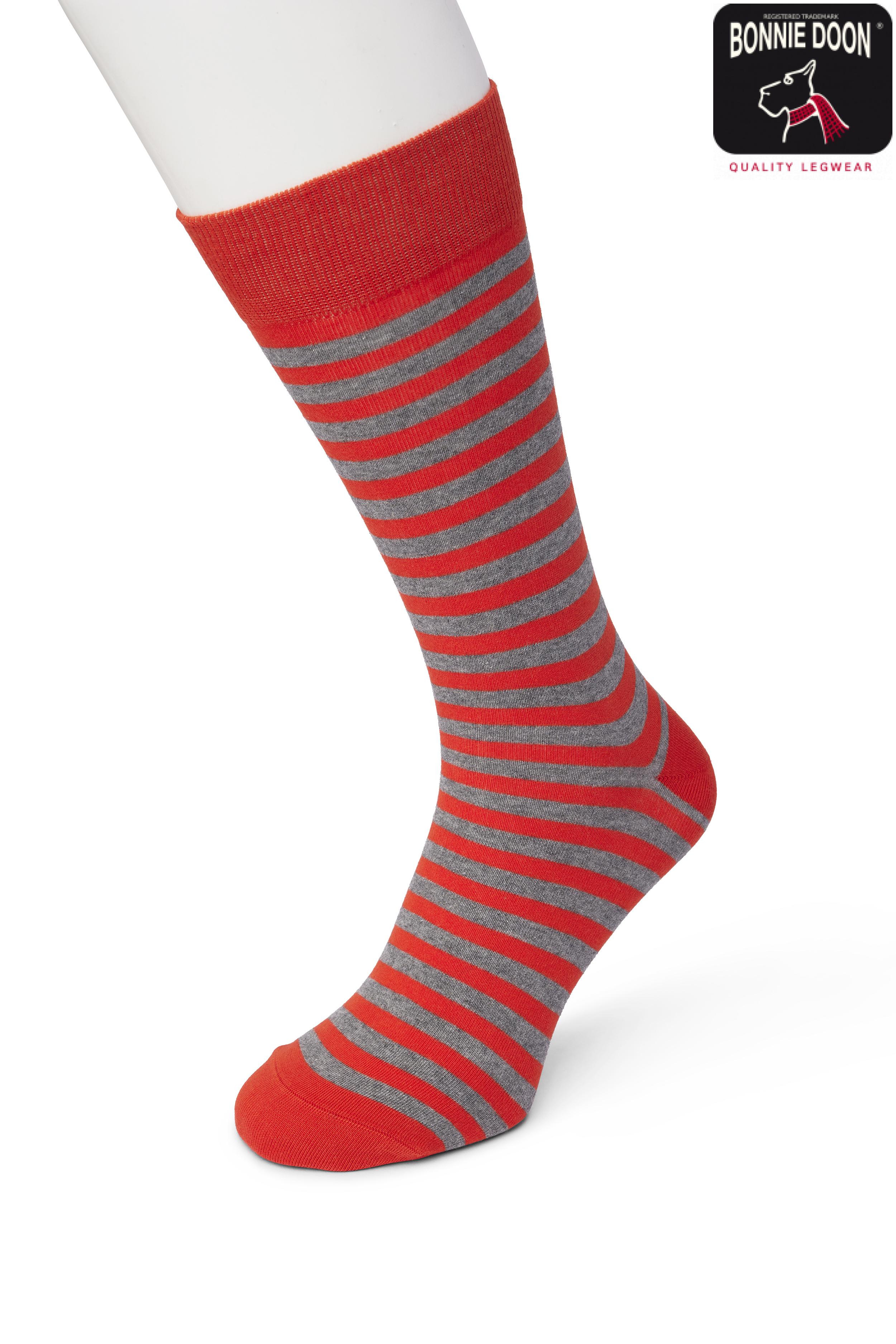 Basic Stripe sock Poinciana