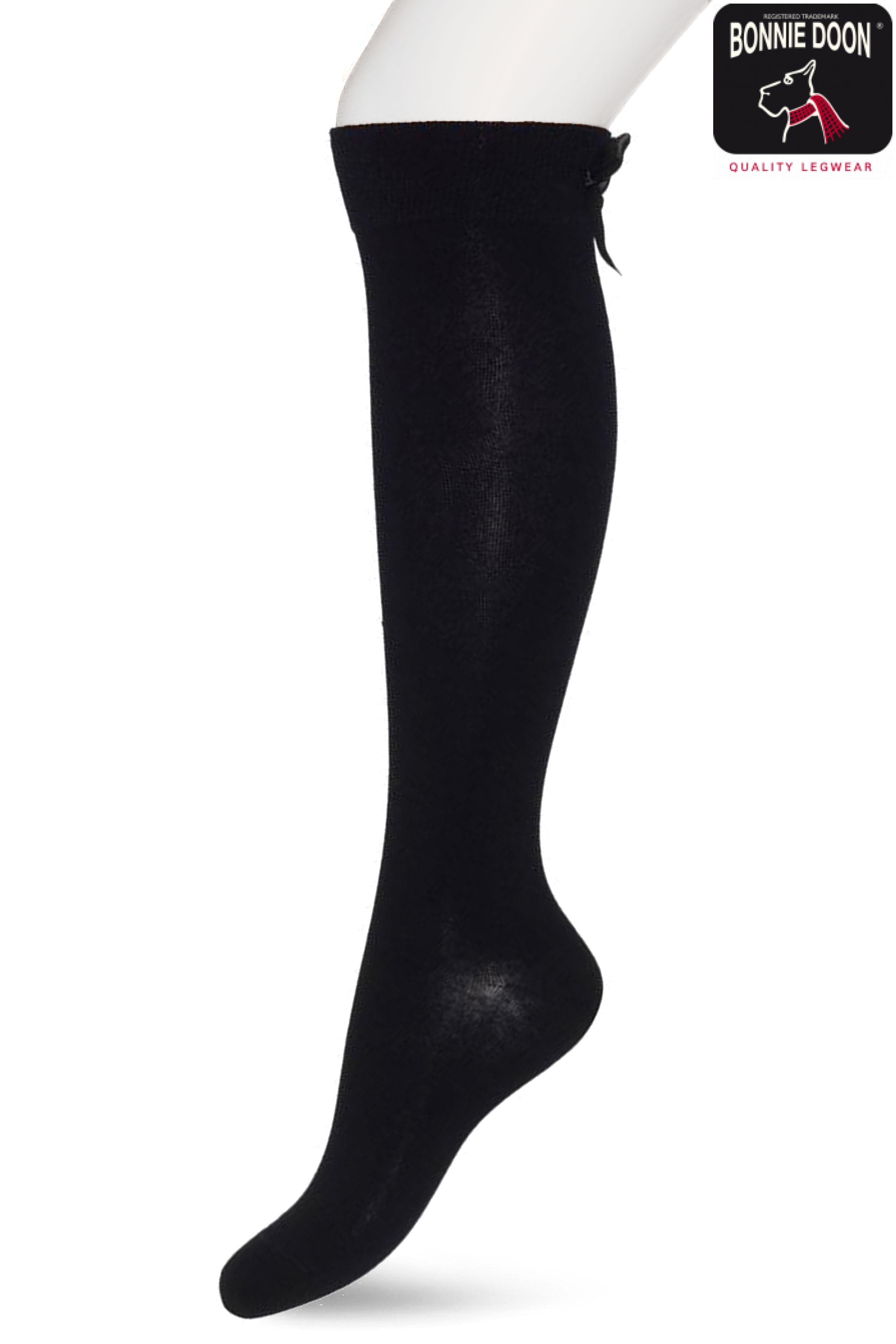 Bow Knee-High Black