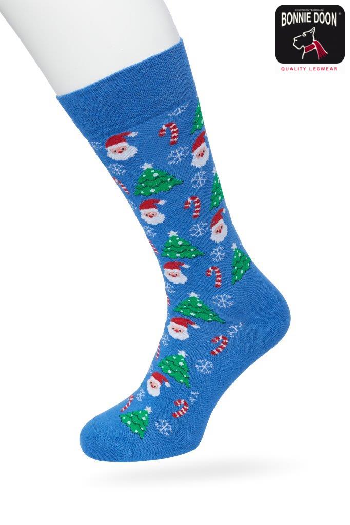 Santa socks Strong blue