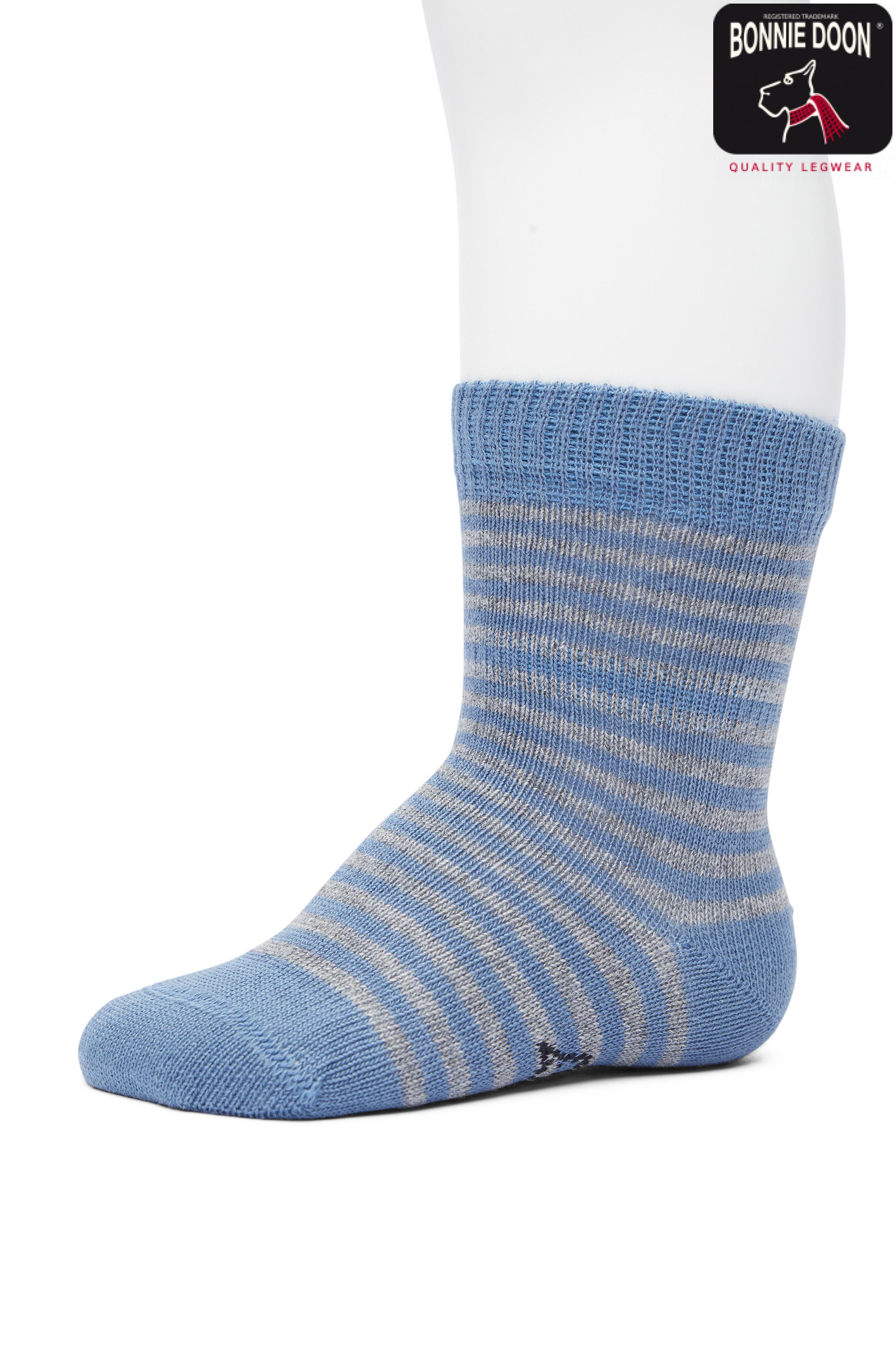 Basic Stripe sock Organic China blue