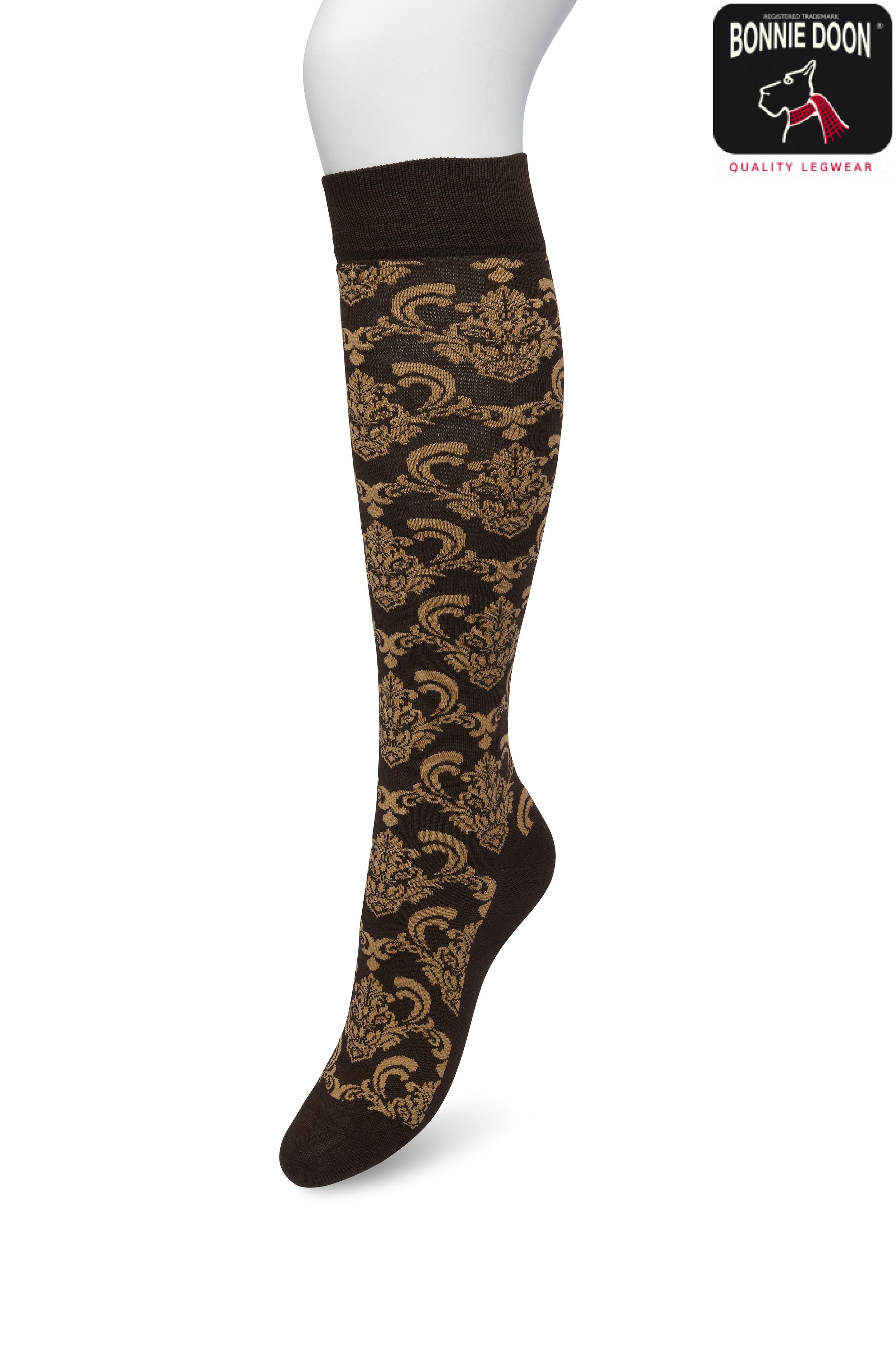 Ornament Knee high Sock Bracken