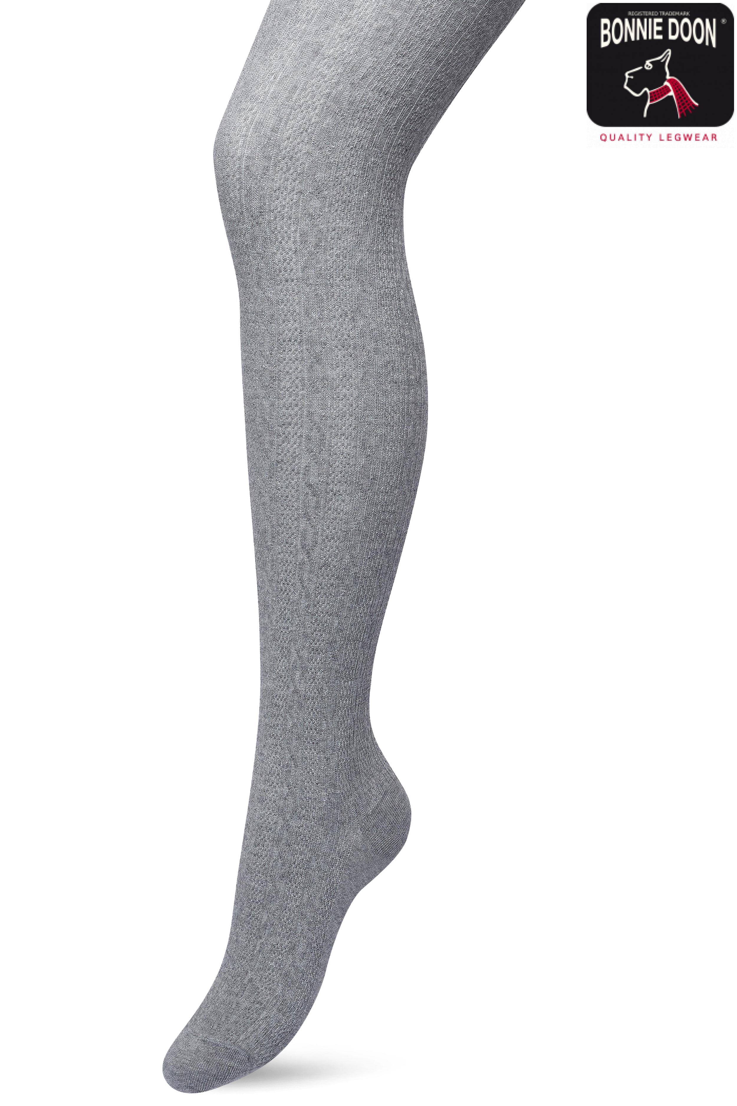 Classic Cable tights Medium Grey Heather
