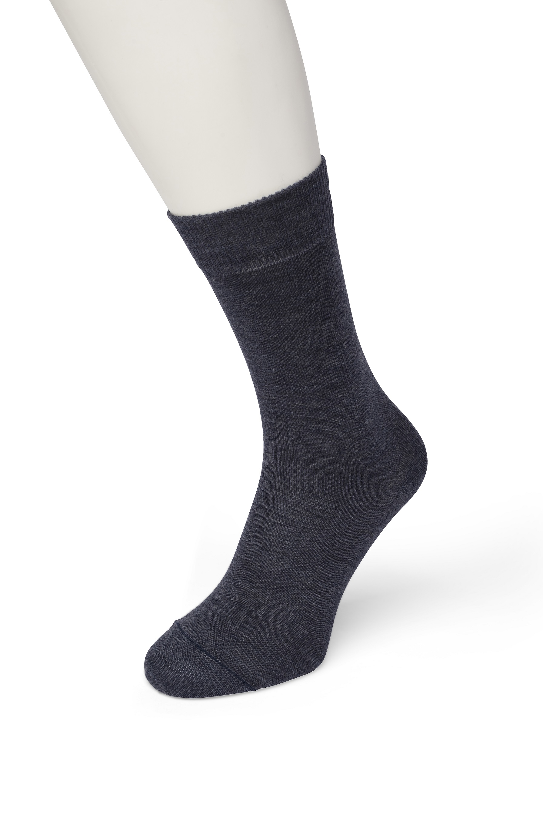 Wool/Cotton Sock Dark blue heather