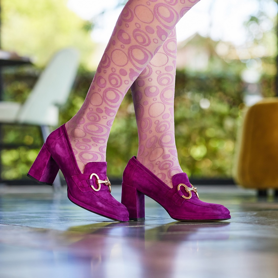 Circles And Dots Tights China blue