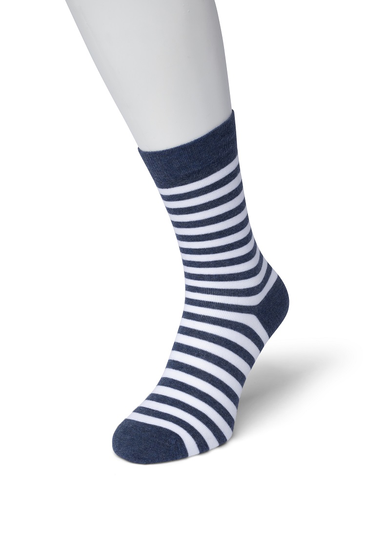 Basic Stripe Sock Dark blue