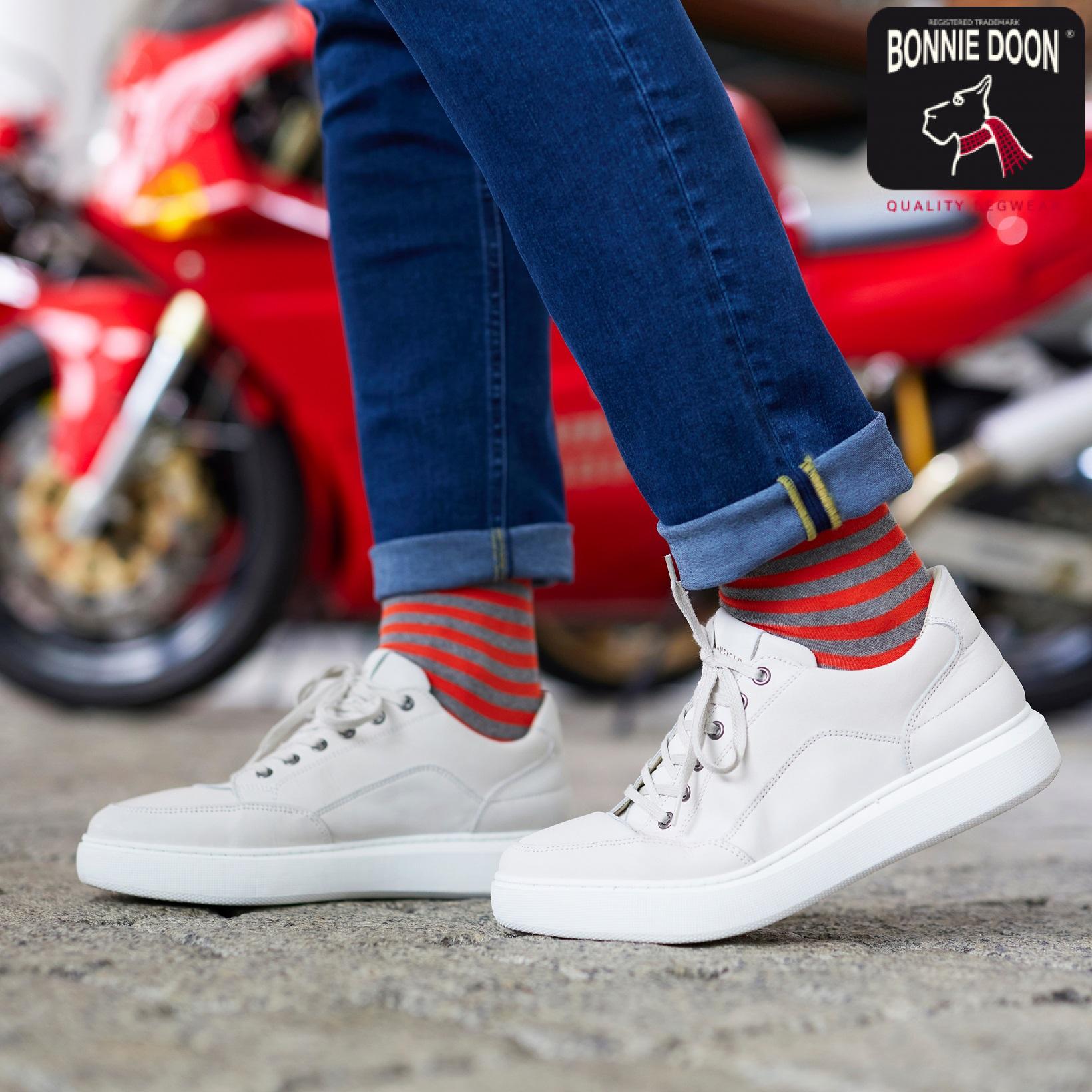 Basic Stripe sock Delphinium blue