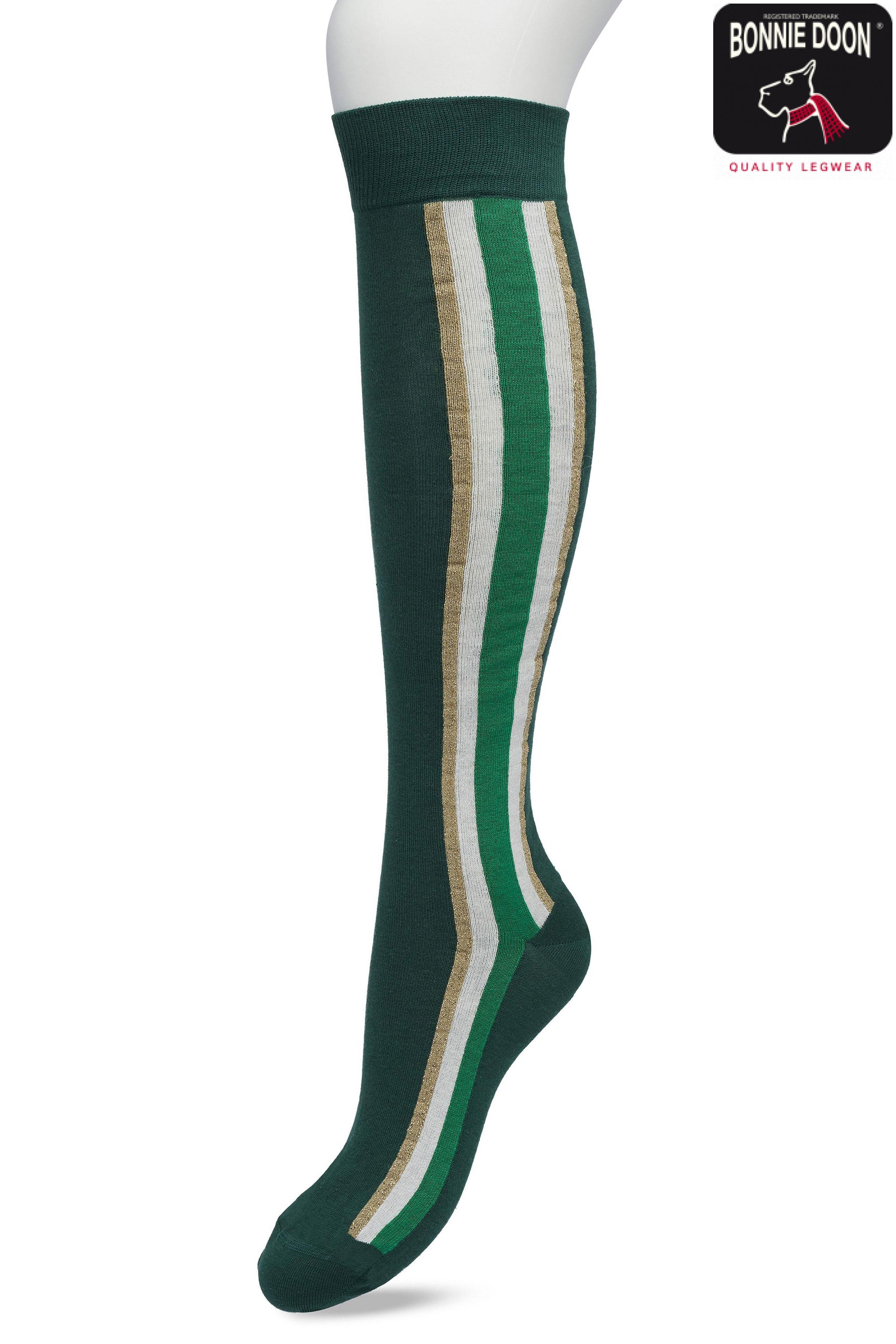 Sporty Stripe Knee Sock Trekking green