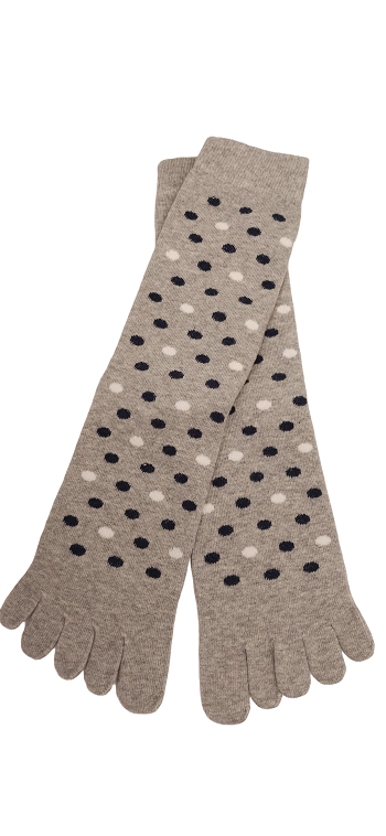 Toe sock Dots Grey melange