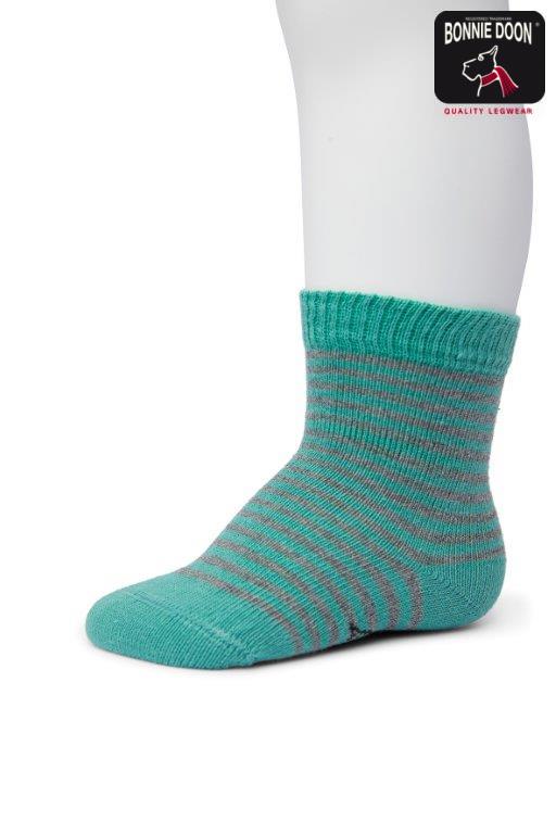 Basic Stripe sock Organic Malachite green