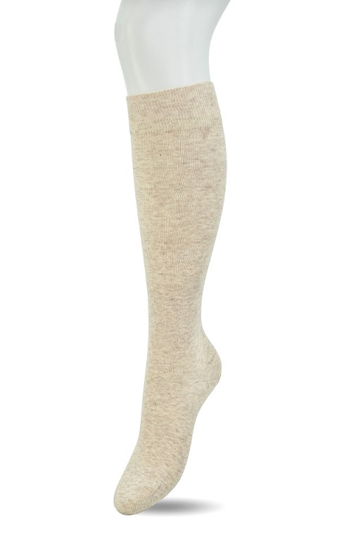 Cotton Knee-High Ecru heather
