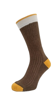 Cotton Sport Sock Unisex type 4 Brown Mele