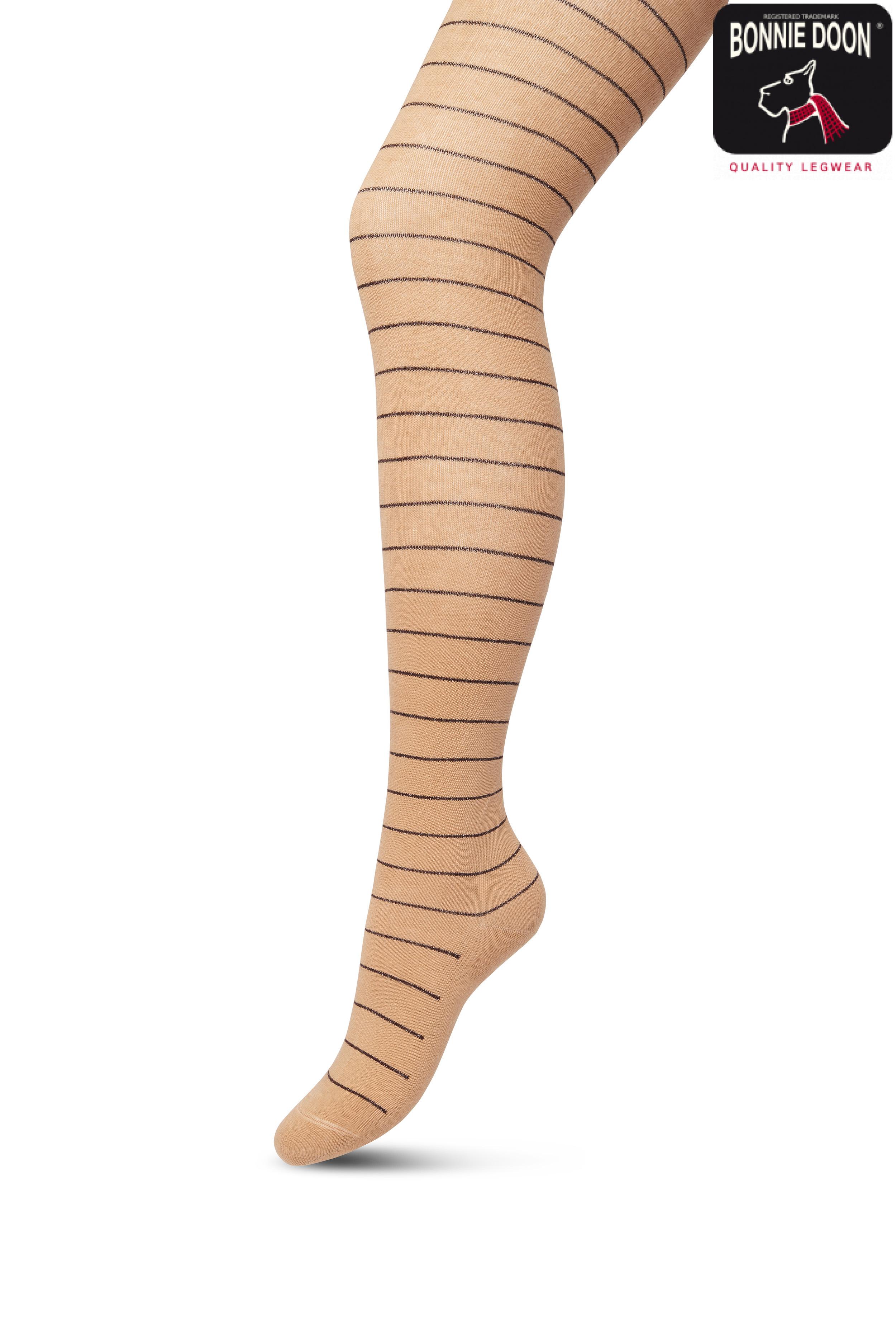 Lurex Stripe Tights Macaroon