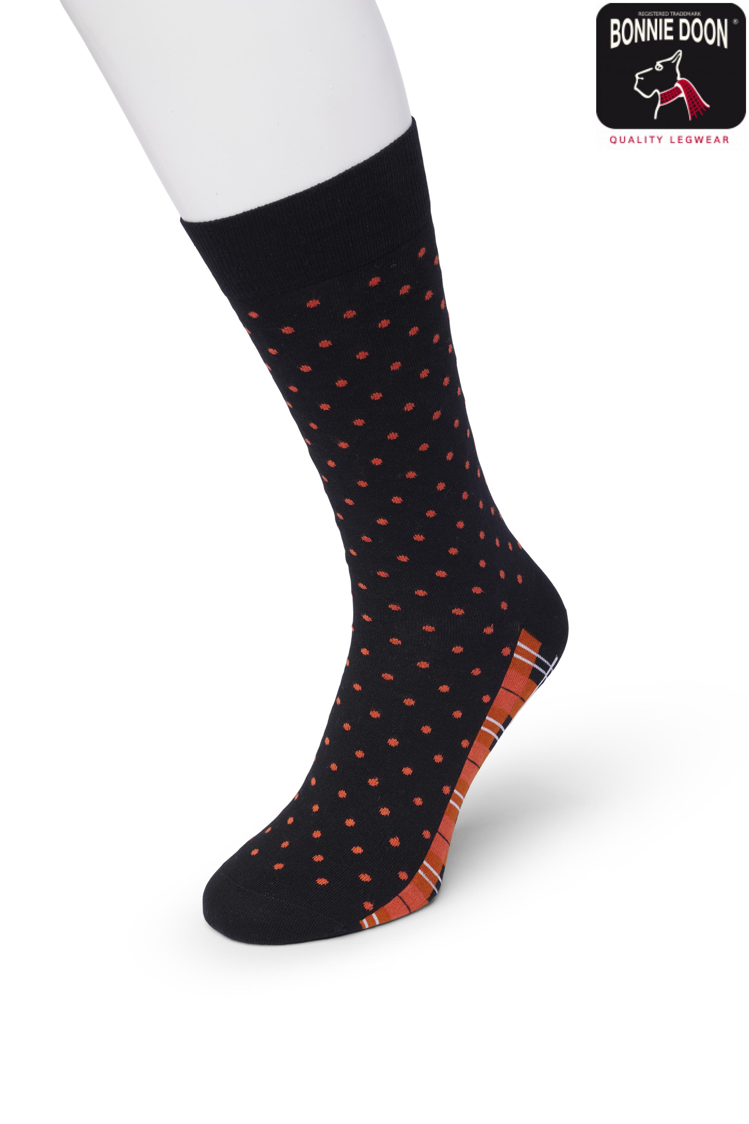 Dots & Checks sock Poinciana