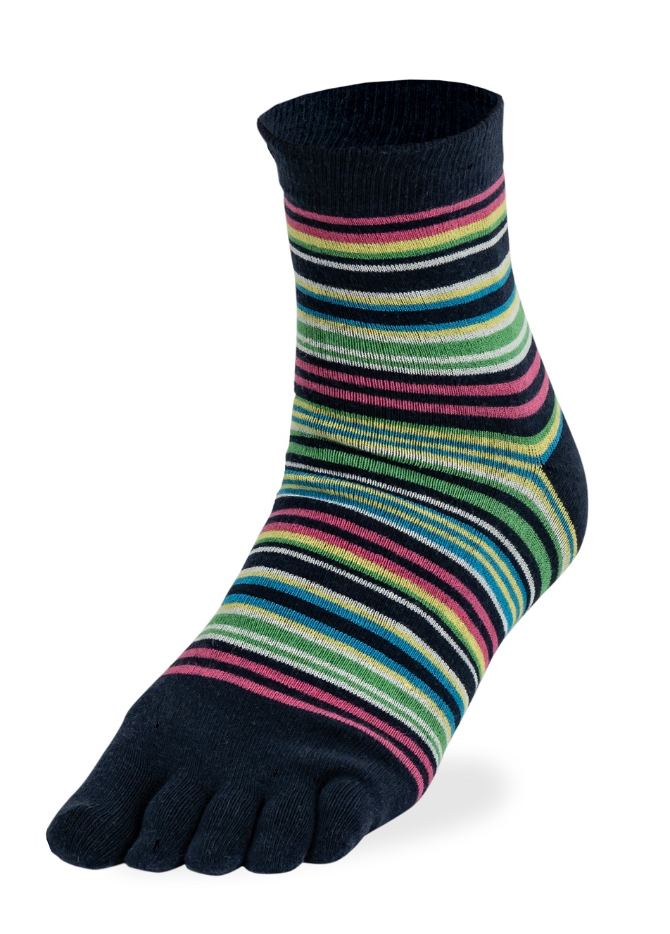 Toe sock Funky stripes Black iris blue