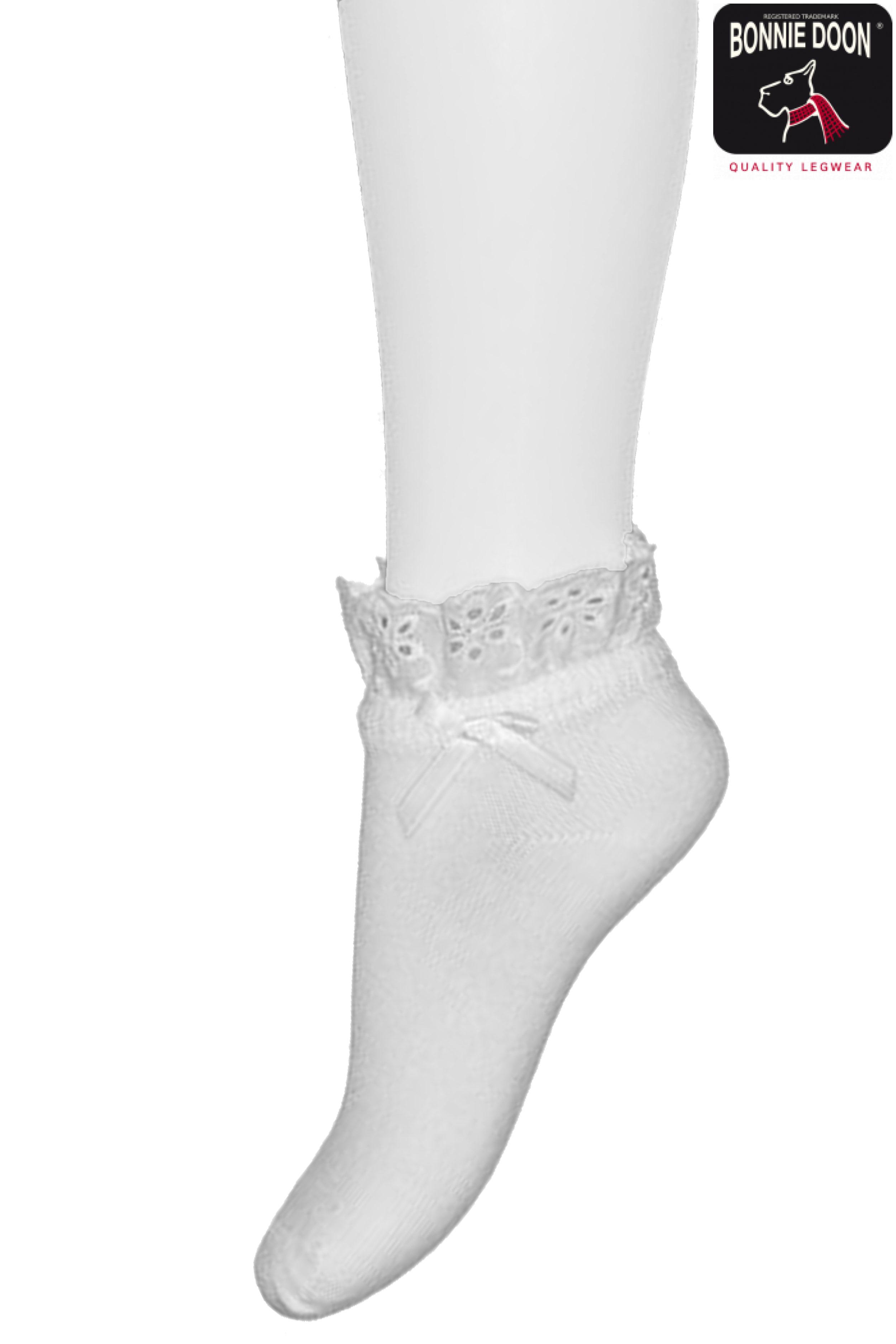 Eyelet Lace Short Sock White