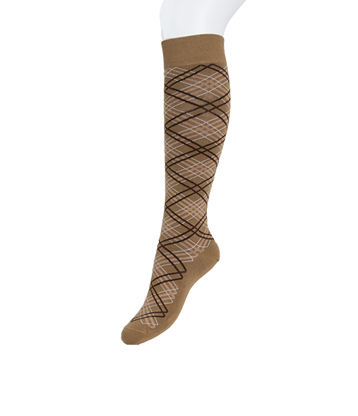 Tartan Knee High Argan Brown