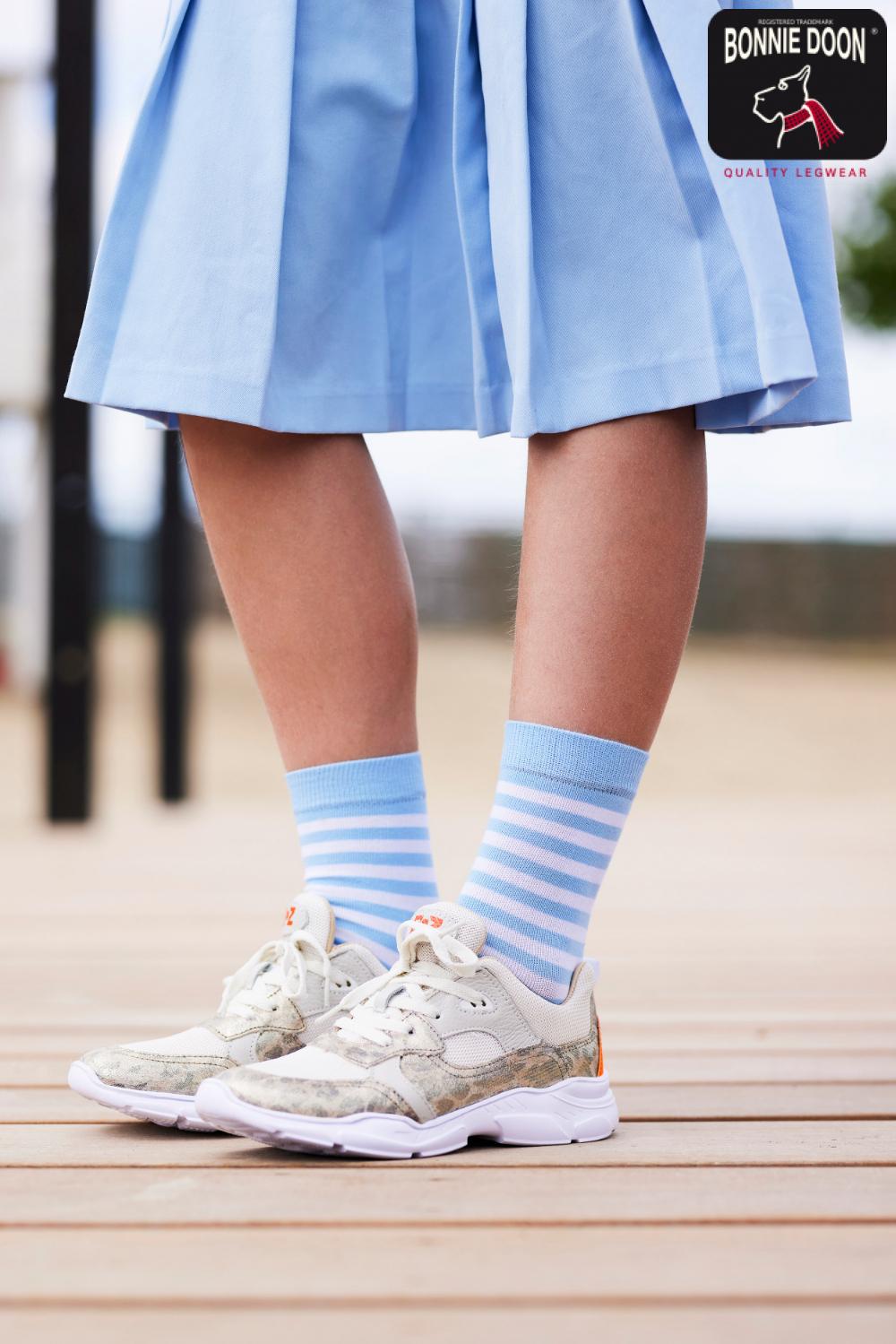 Basic Stripe Sock Powder blue
