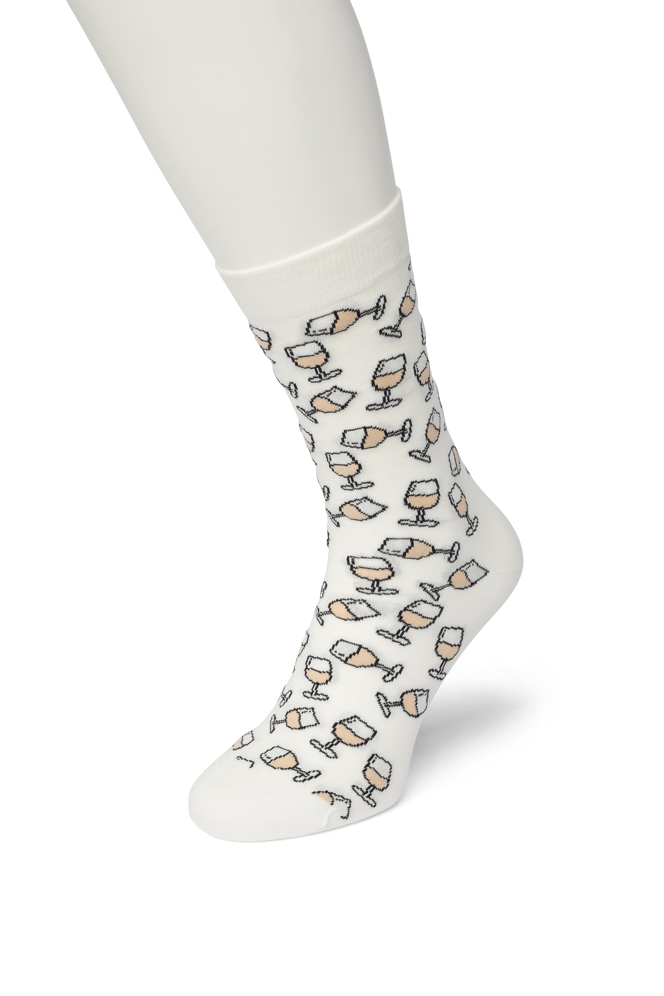 Wine Glass sock Bright white