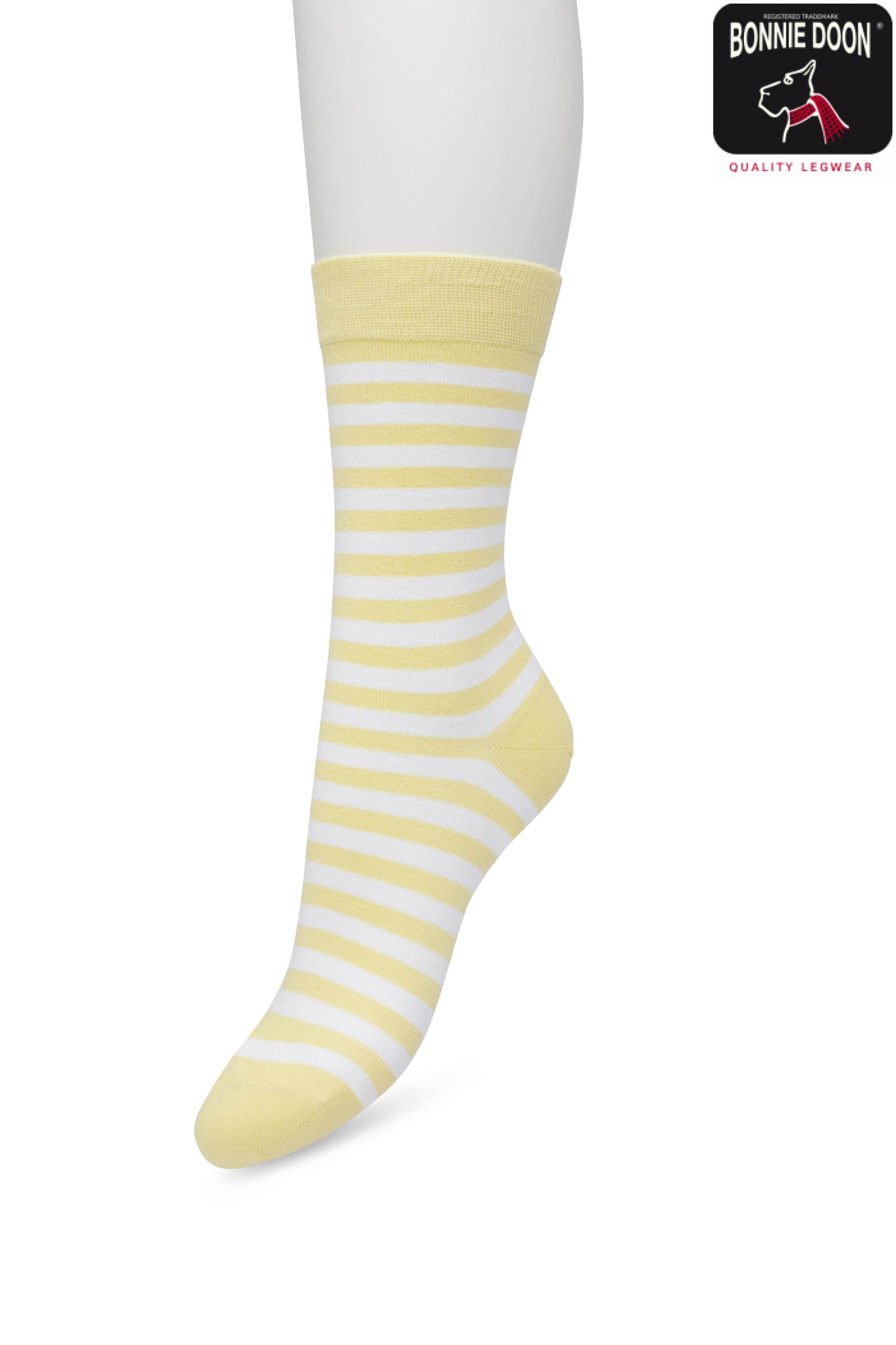 Basic Stripe Sock Custard