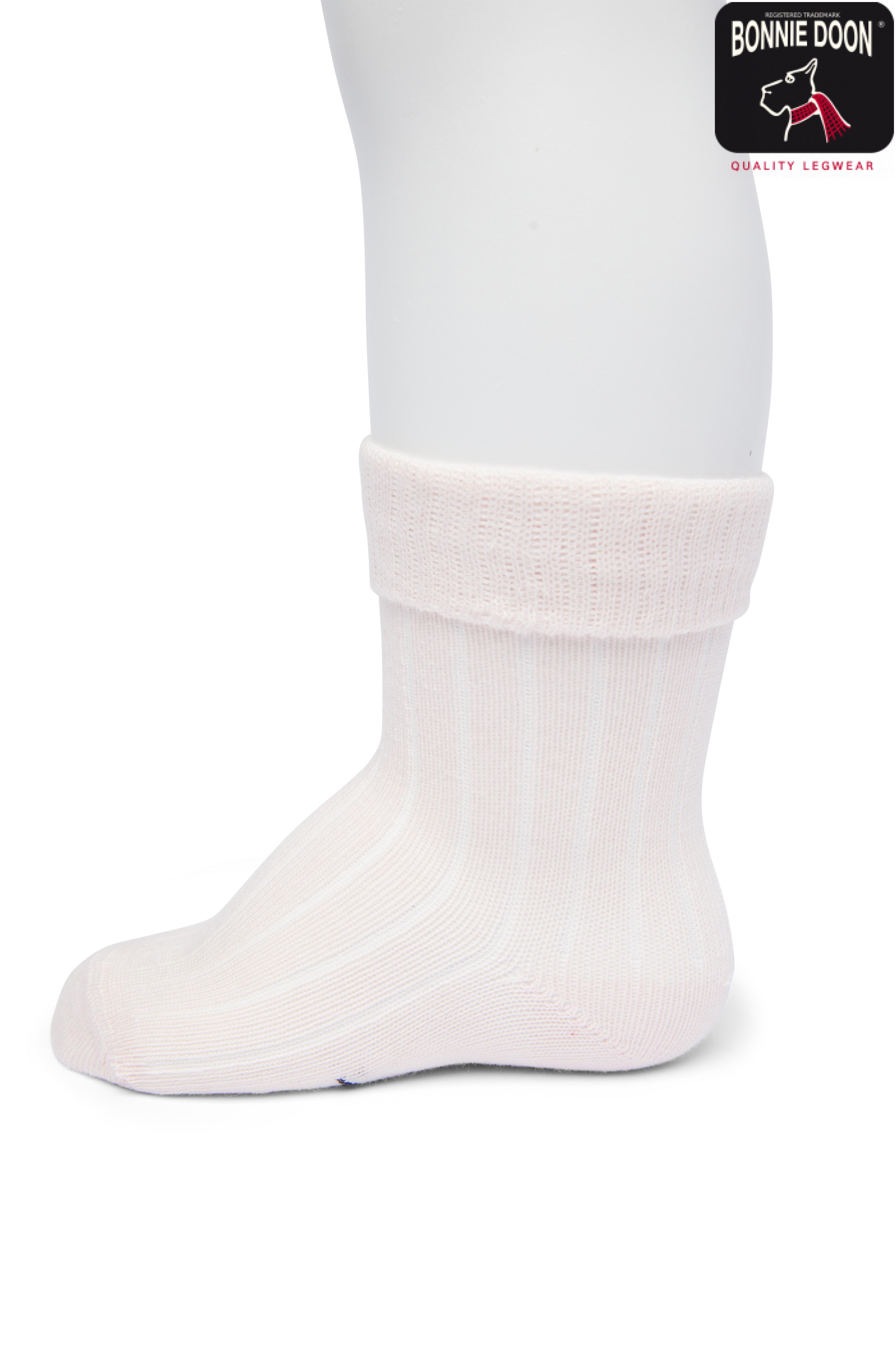 Rib sock Organic Powder blush