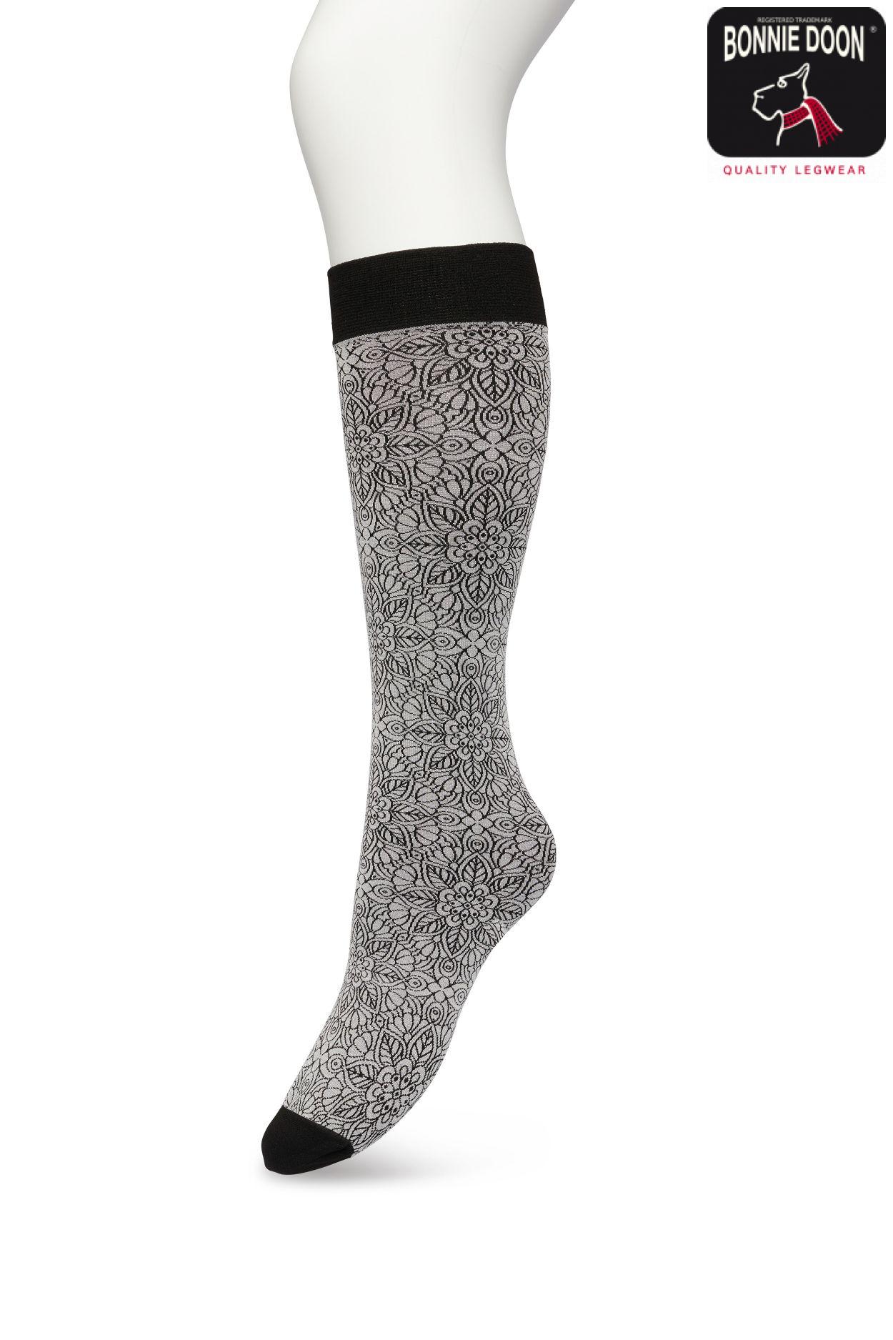 Mandala Flower Knee-High Grey