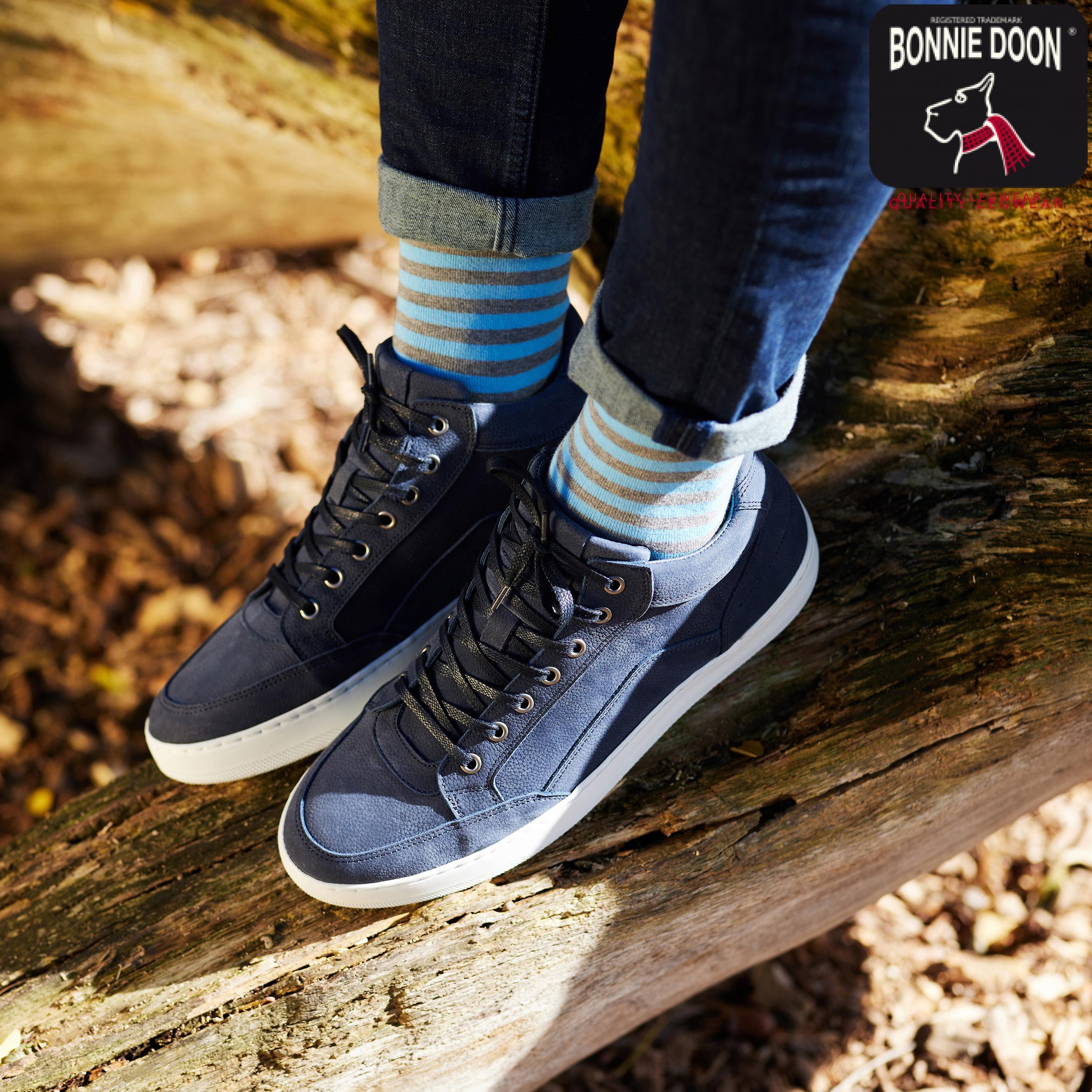 Basic Stripe sock Delphinium blue