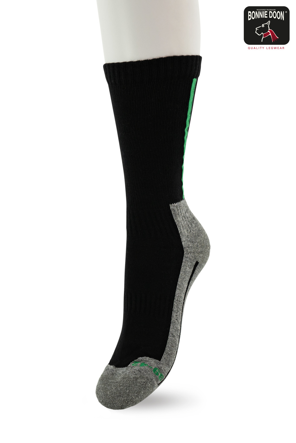 Working Sock Cotton Black green