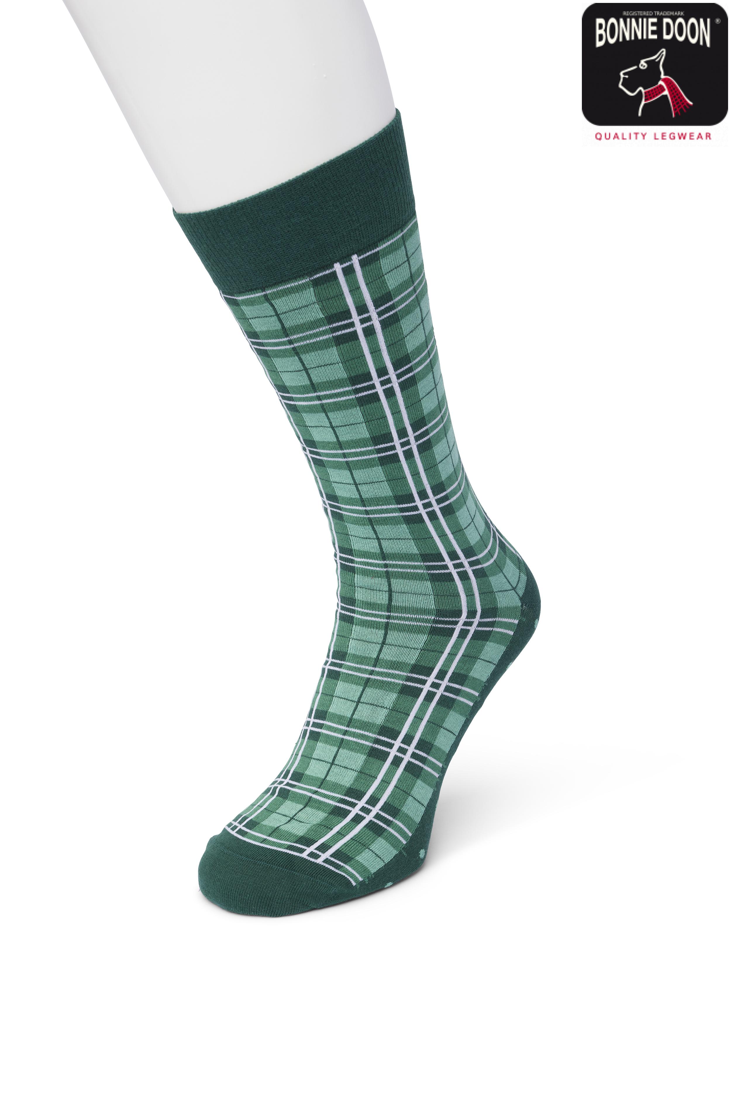 Big Checks sock Malachite green