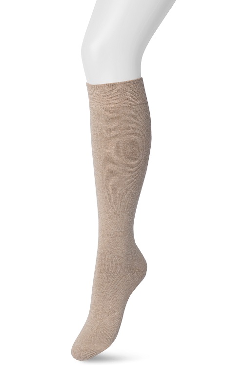 Cotton Knee-High Taupe heather