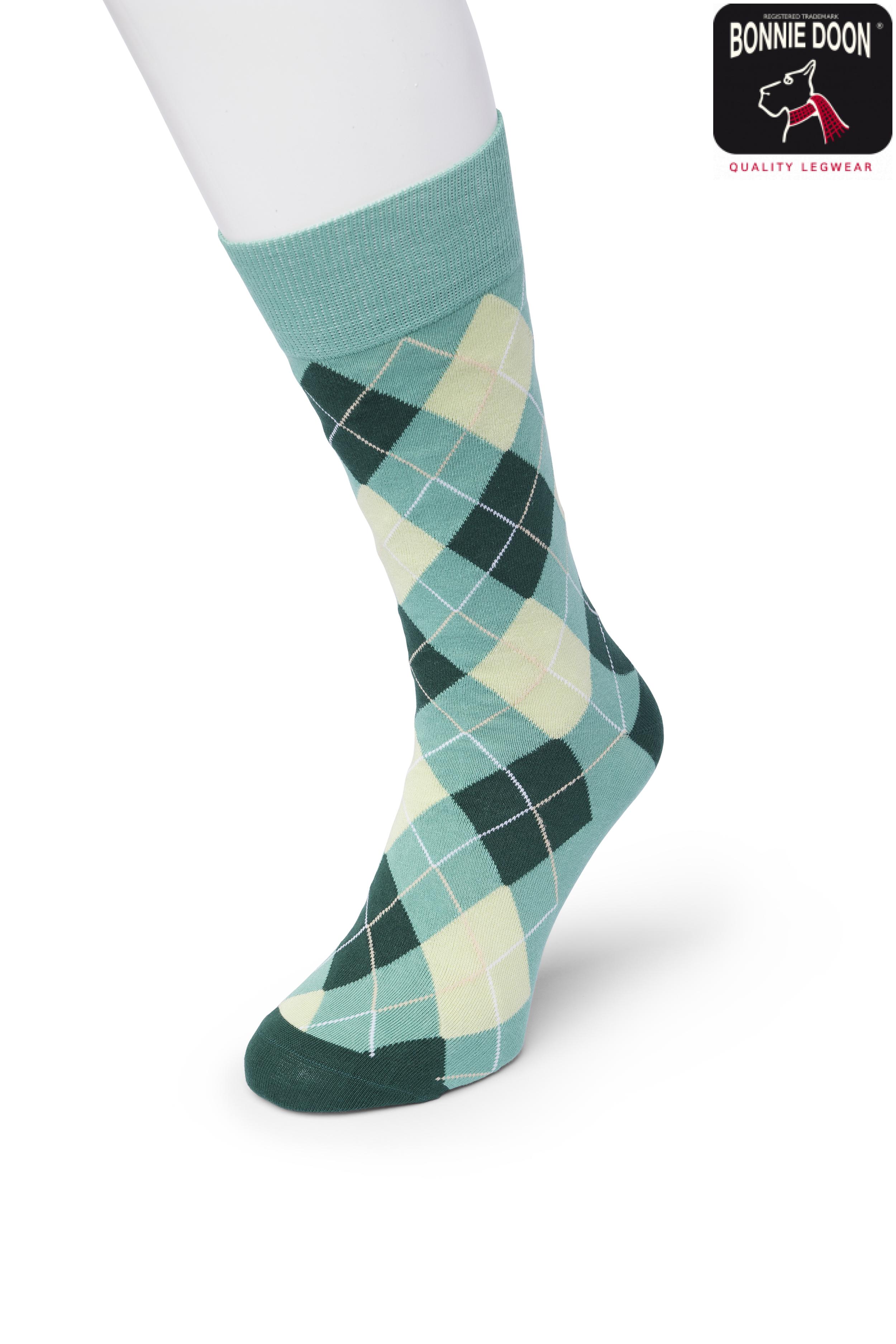 Argyle sock Malachite green