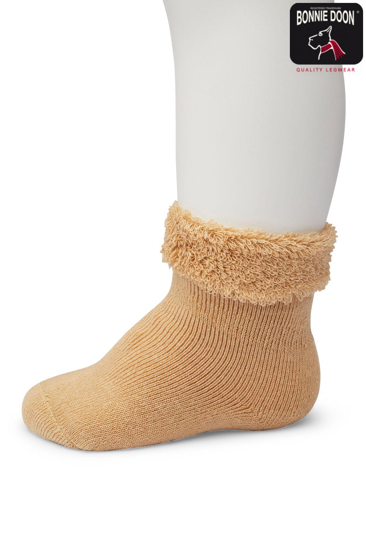 Cuffed Terry Bootie Organic Ivory cream